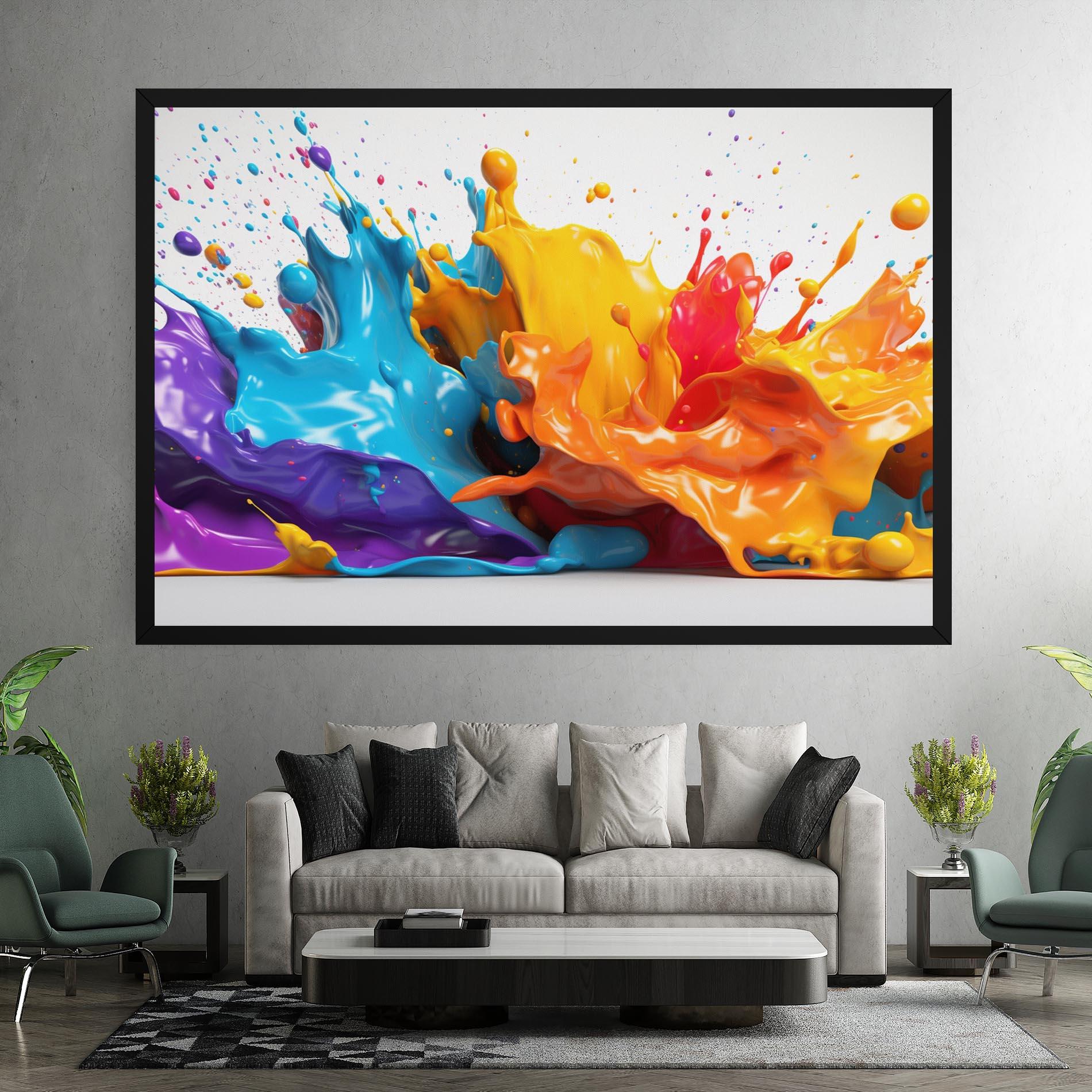 Tablou Canvas Yellow Blue Splash mockup 7