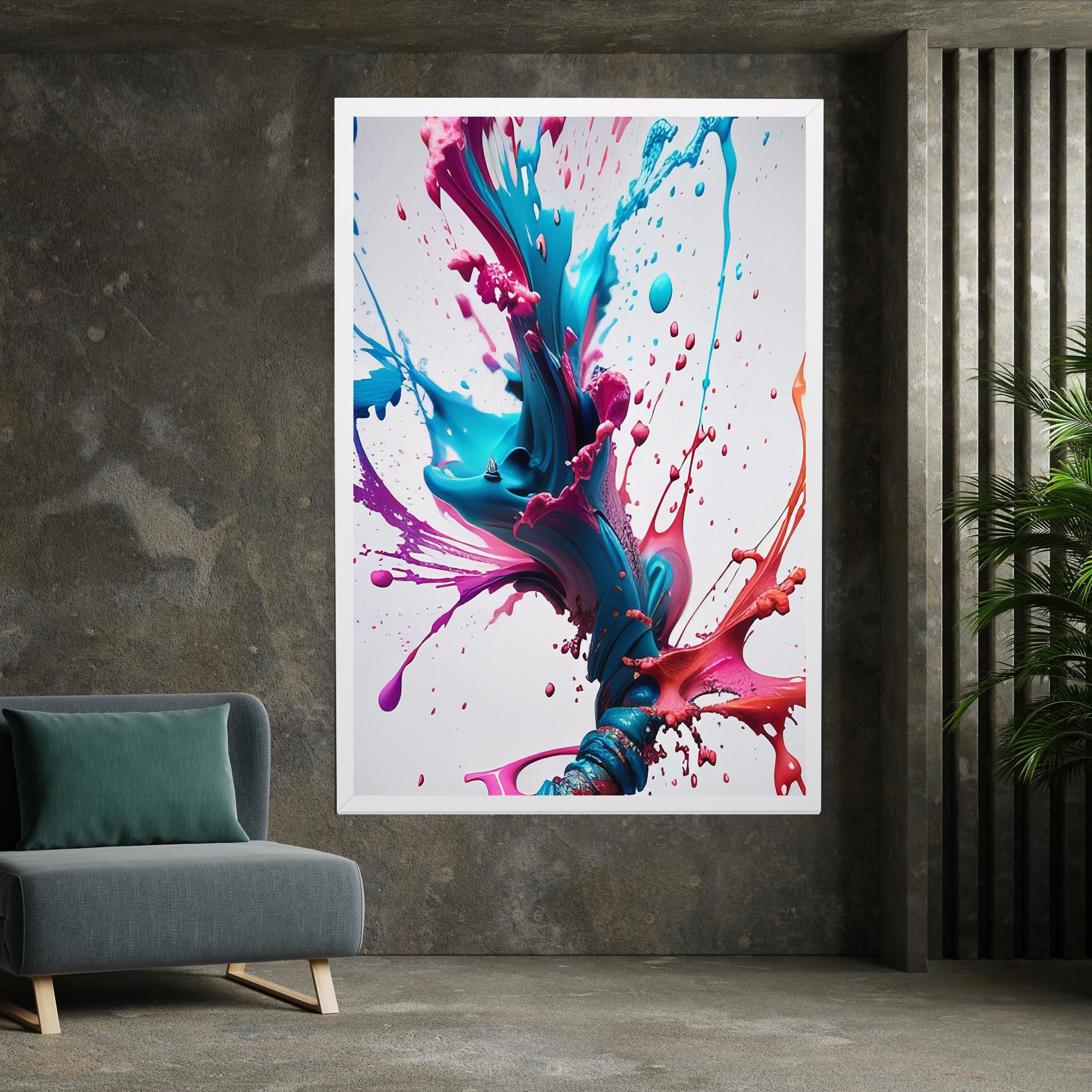Tablou Canvas Blue Pink Splash mockup 7