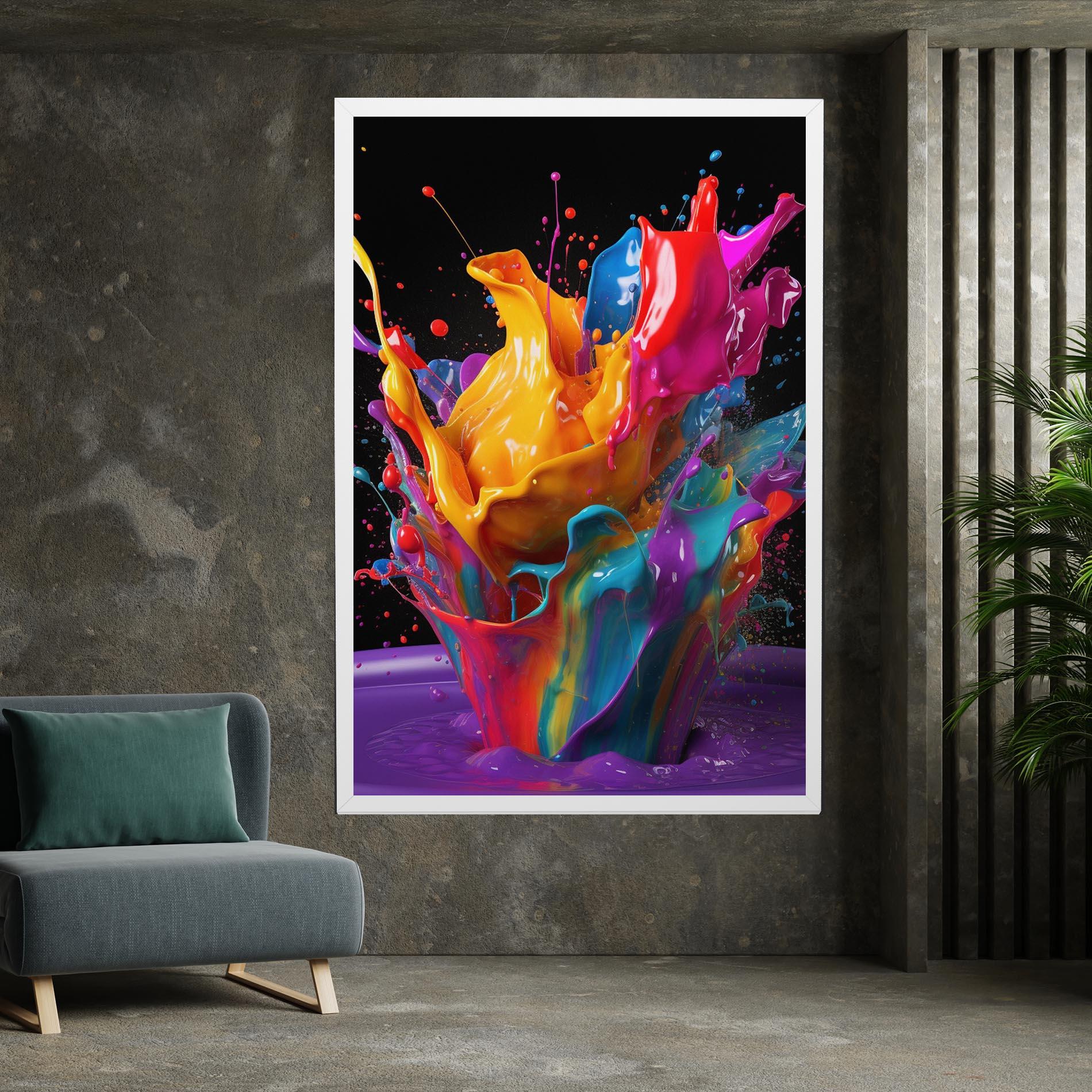 Tablou Canvas Brightly Color Splashing mockup 7