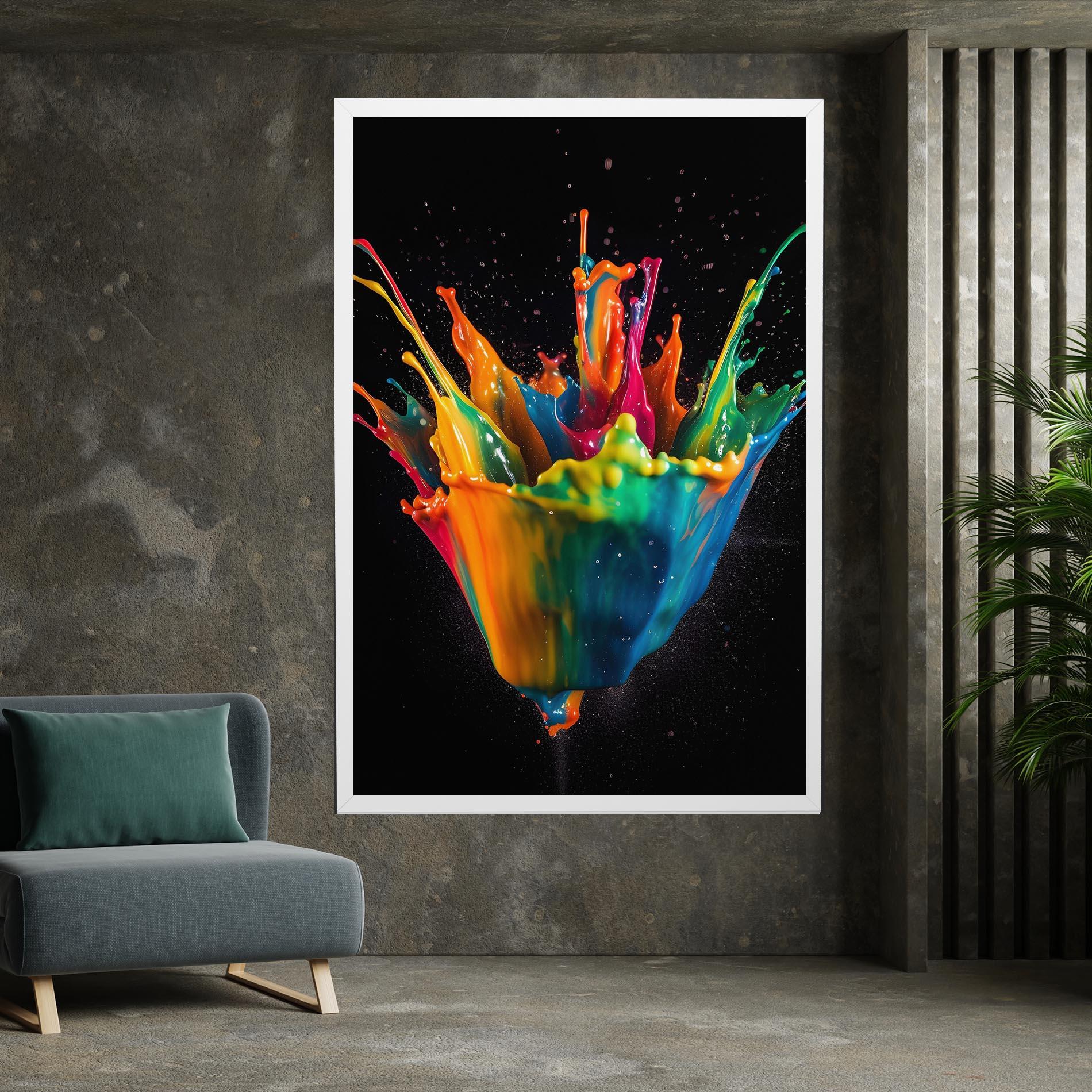 Tablou Canvas Colorful Paint Dropped mockup 7
