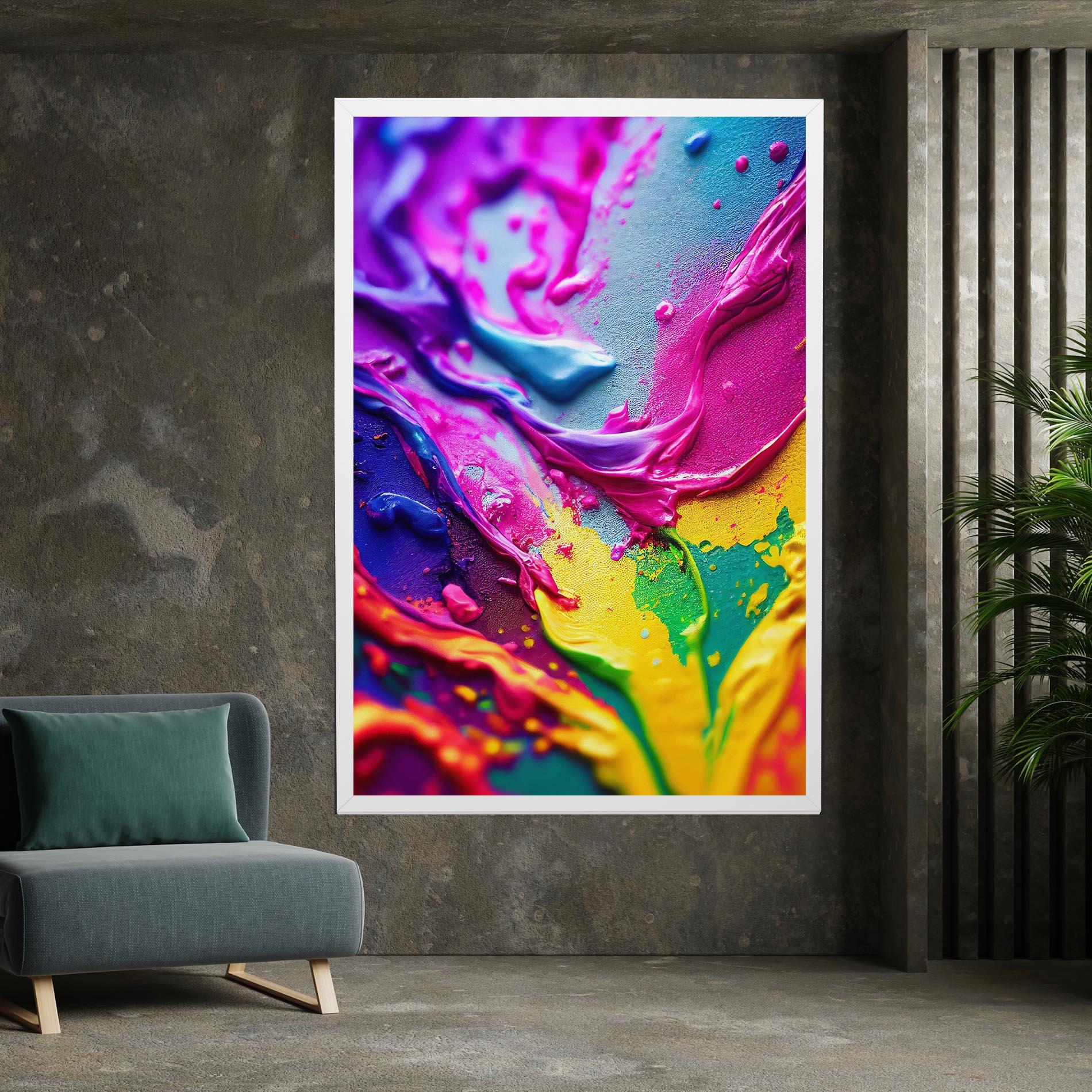 Tablou Canvas Pink Purple Close Up mockup 7