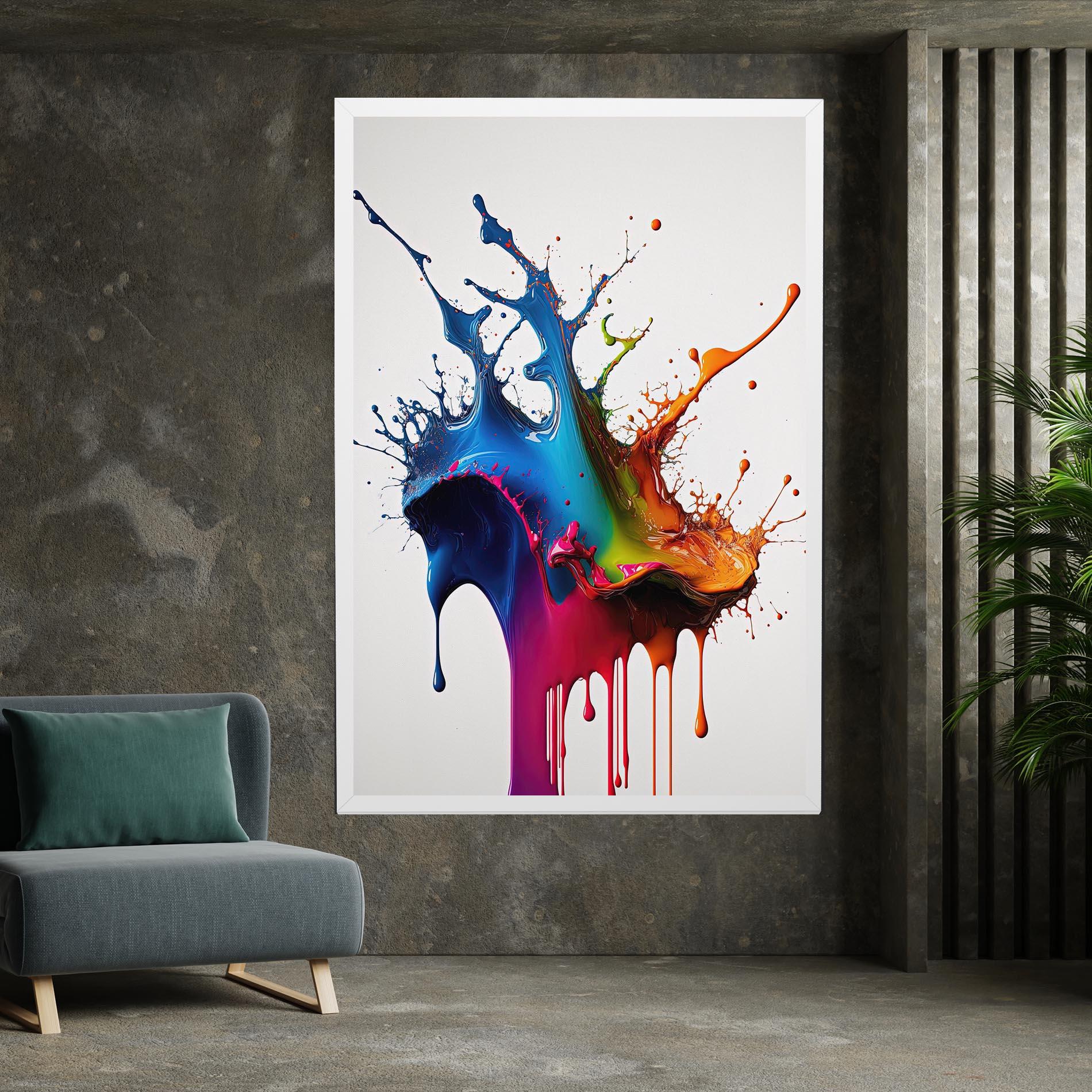 Tablou Canvas Yellow Blue Floating mockup 7