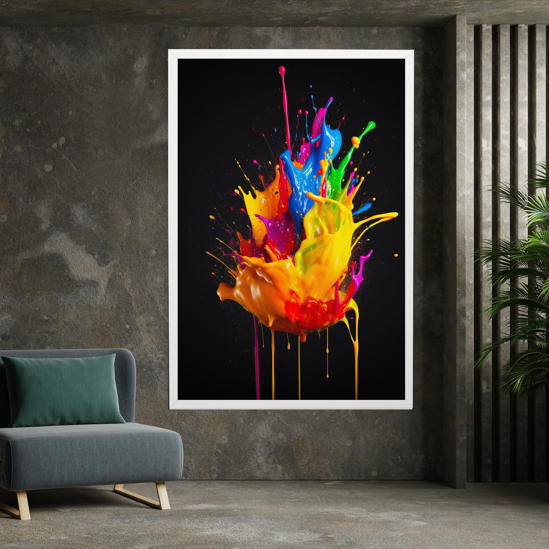 Tablou Canvas Yellow Splash Floating mockup 7