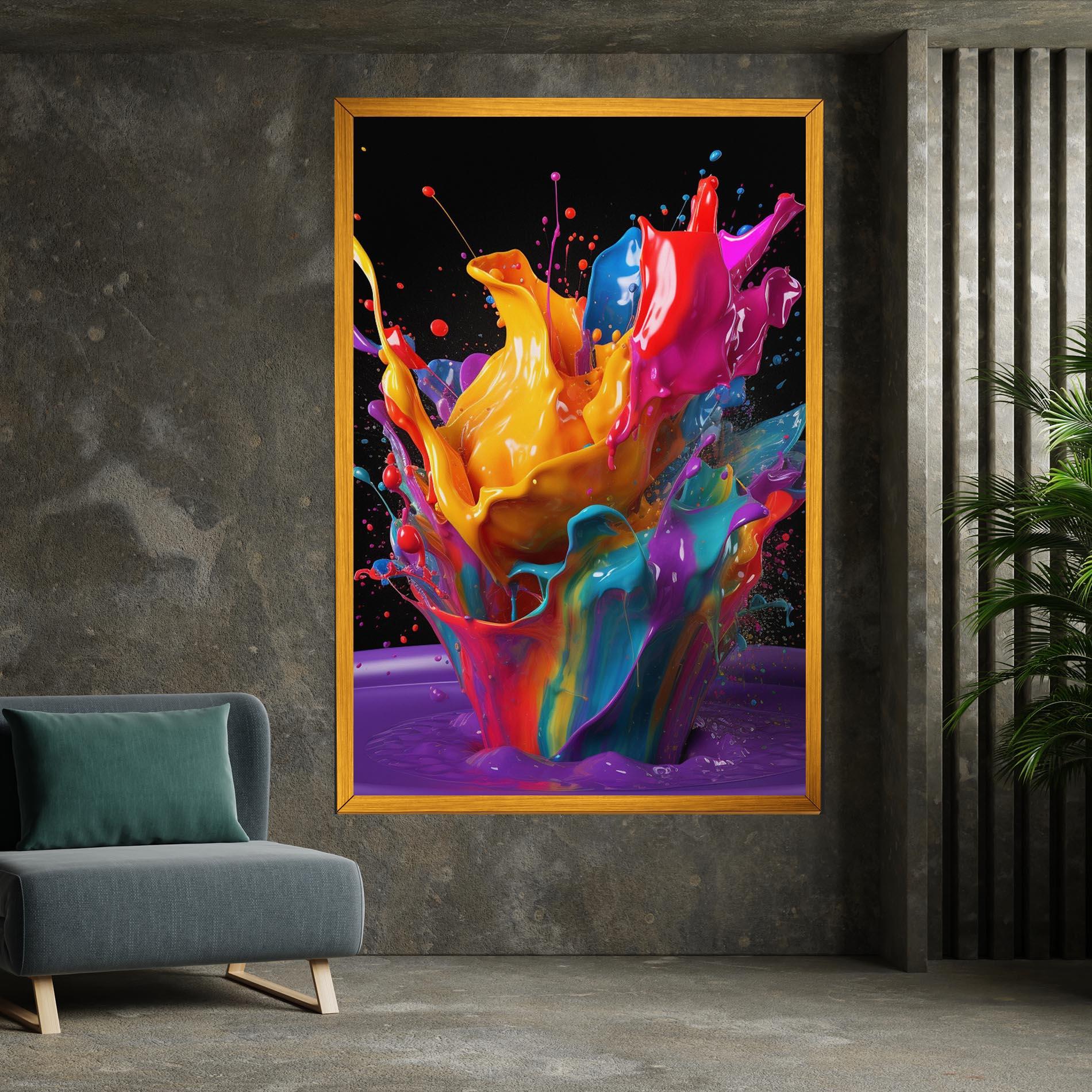 Tablou Canvas Brightly Color Splashing mockup 7