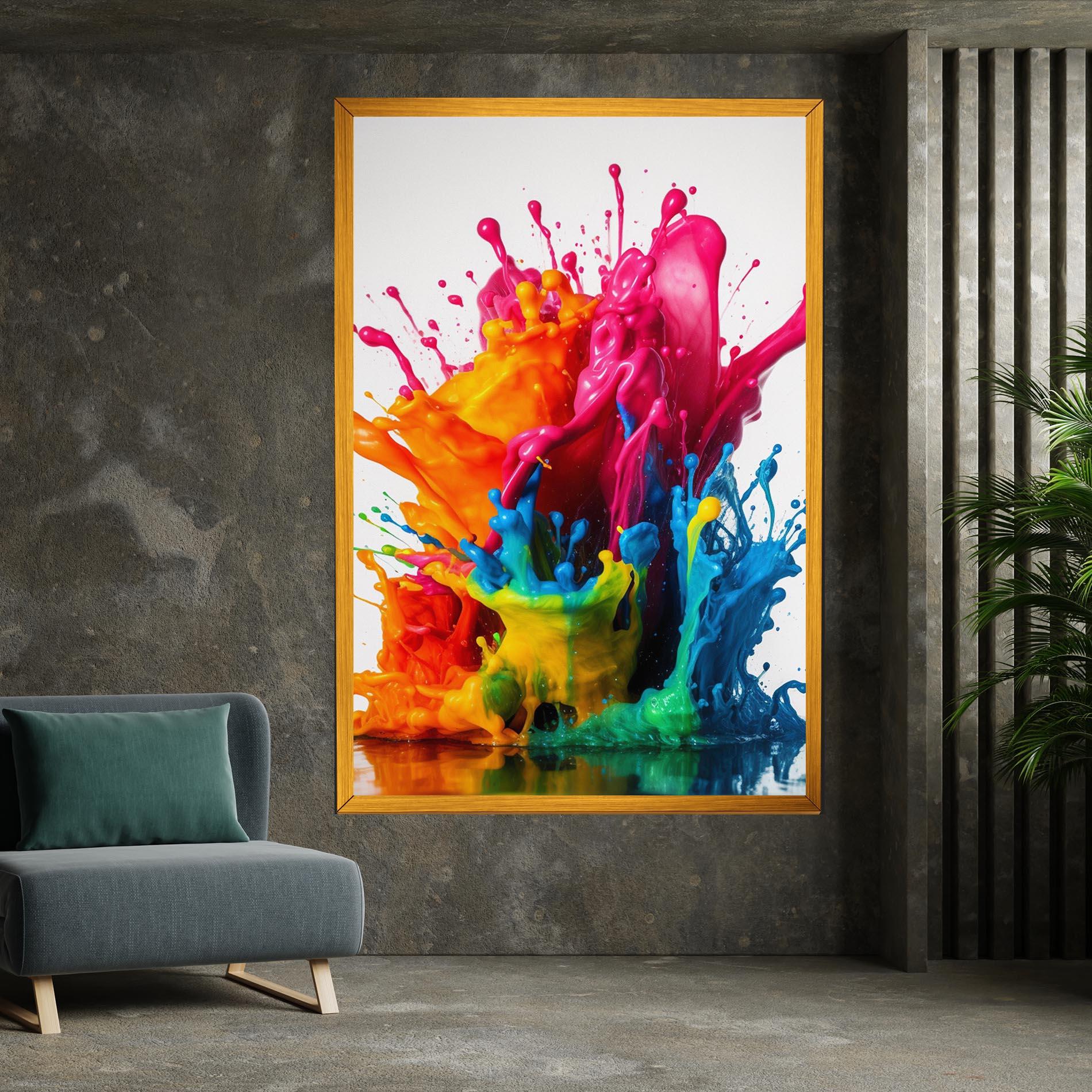 Tablou Canvas Colorful Explosion Paint mockup 7