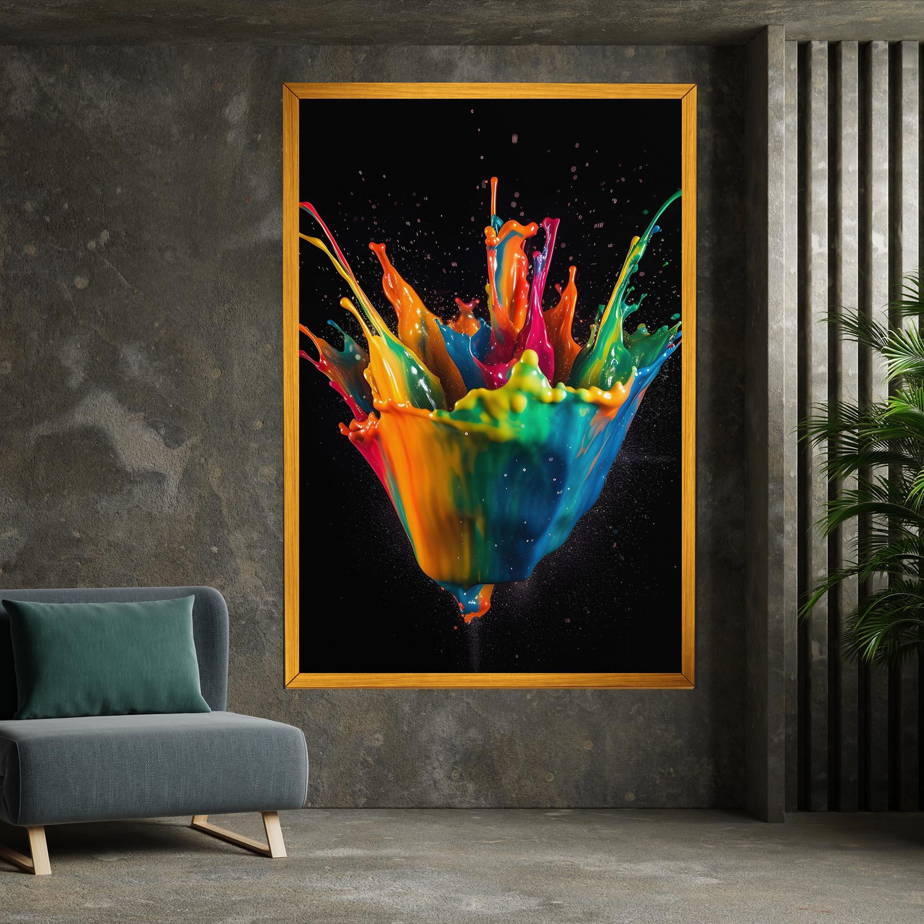 Tablou Canvas Colorful Paint Dropped mockup 7