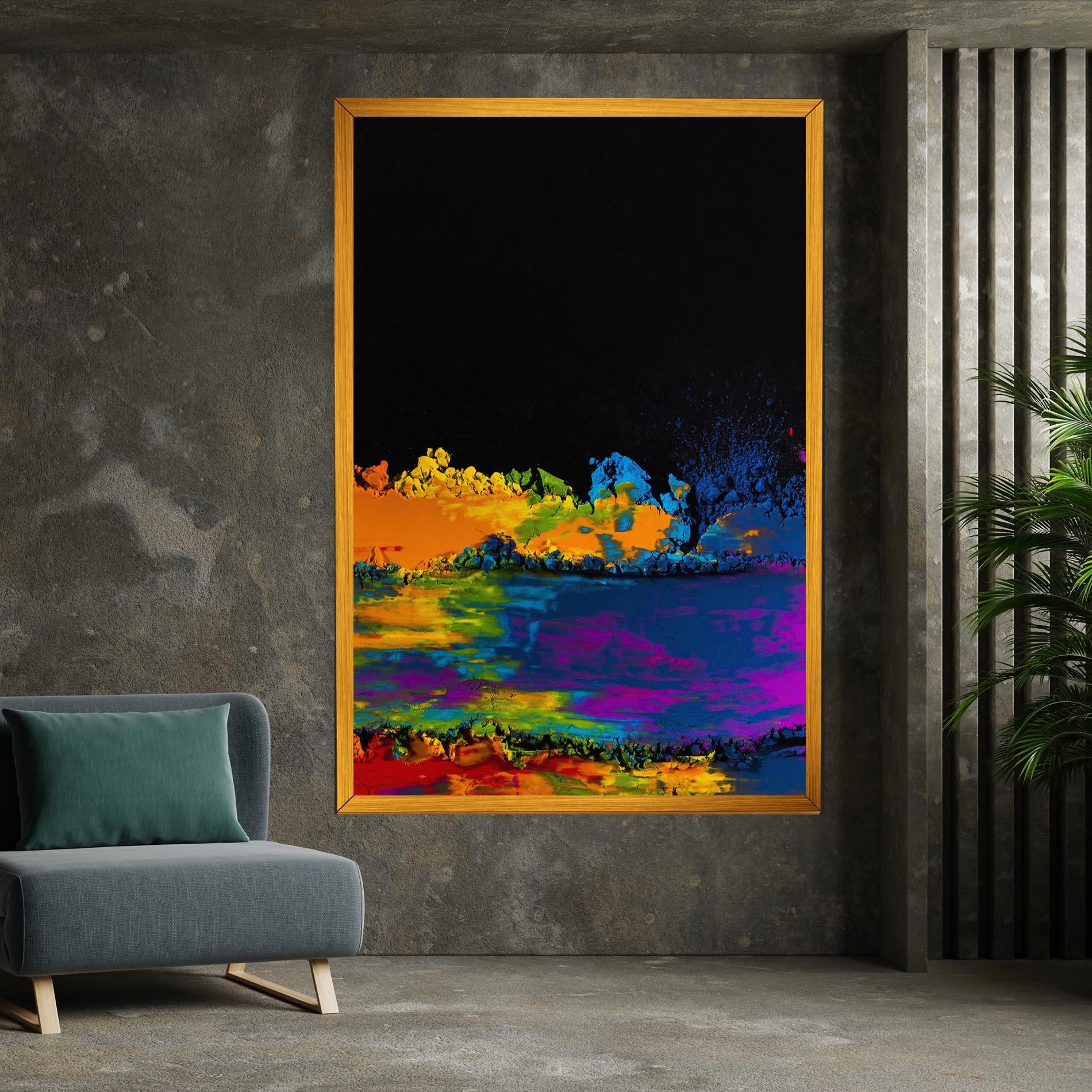 Tablou Canvas Mixed Holi Colors mockup 7