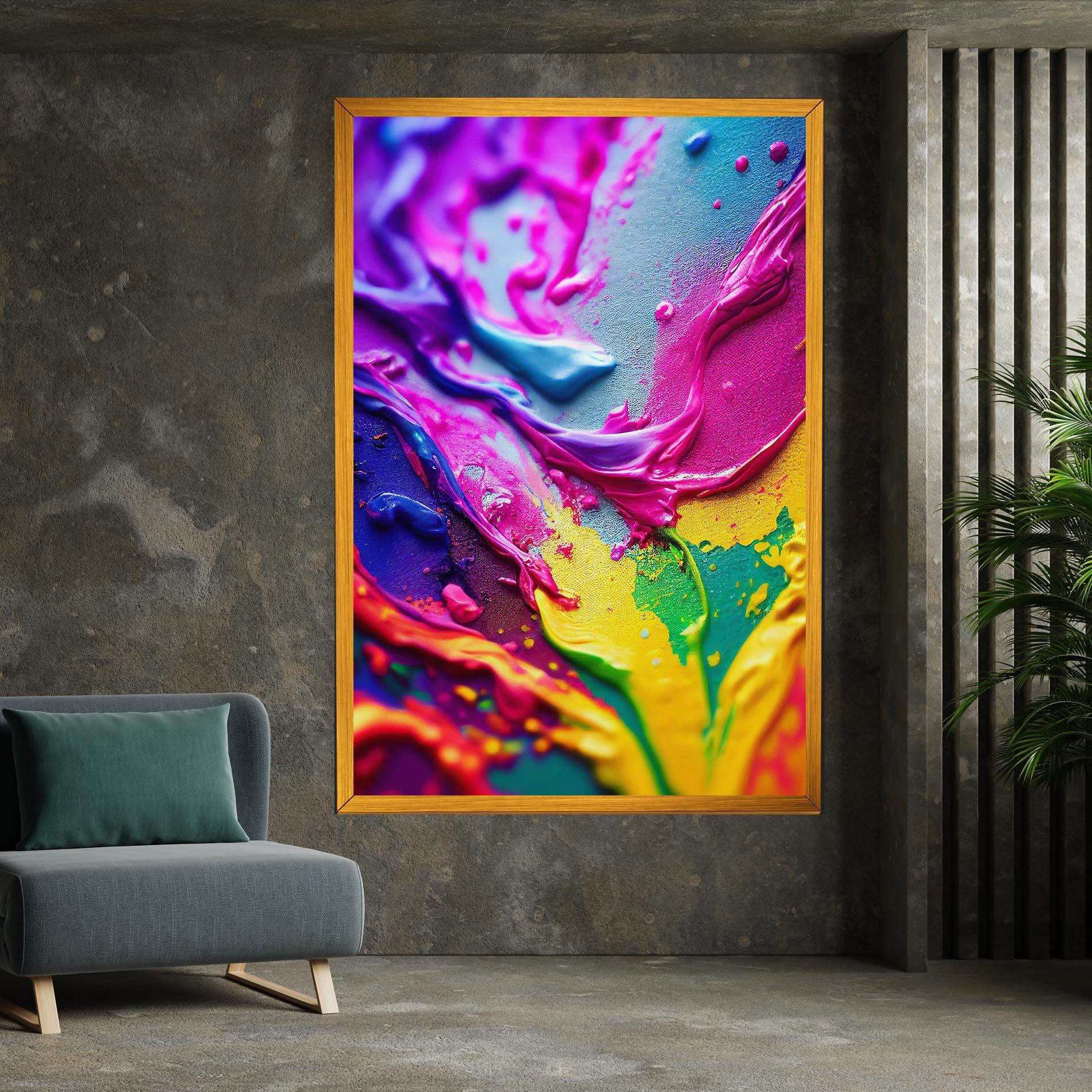 Tablou Canvas Pink Purple Close Up mockup 7