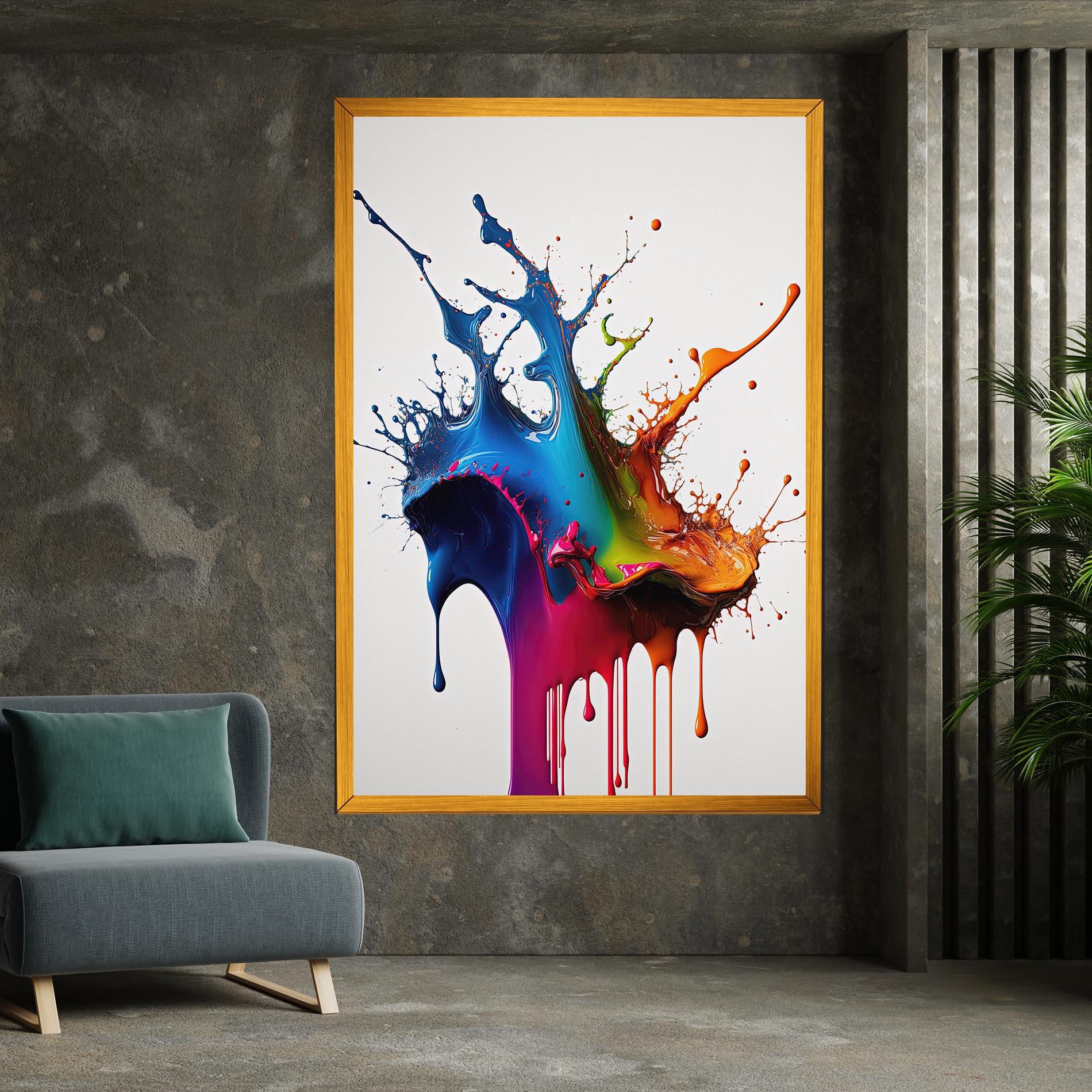 Tablou Canvas Yellow Blue Floating mockup 7