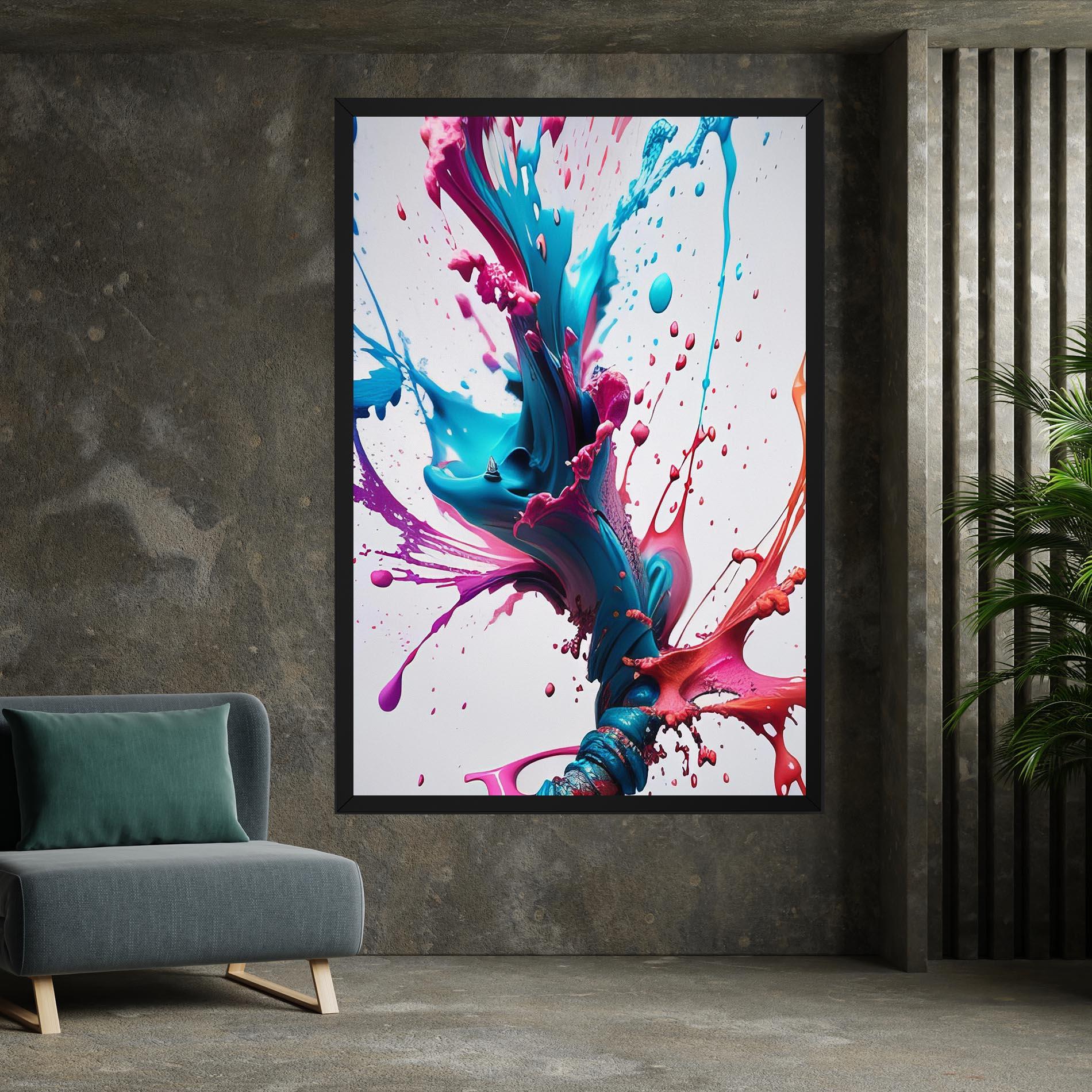 Tablou Canvas Blue Pink Splash mockup 7