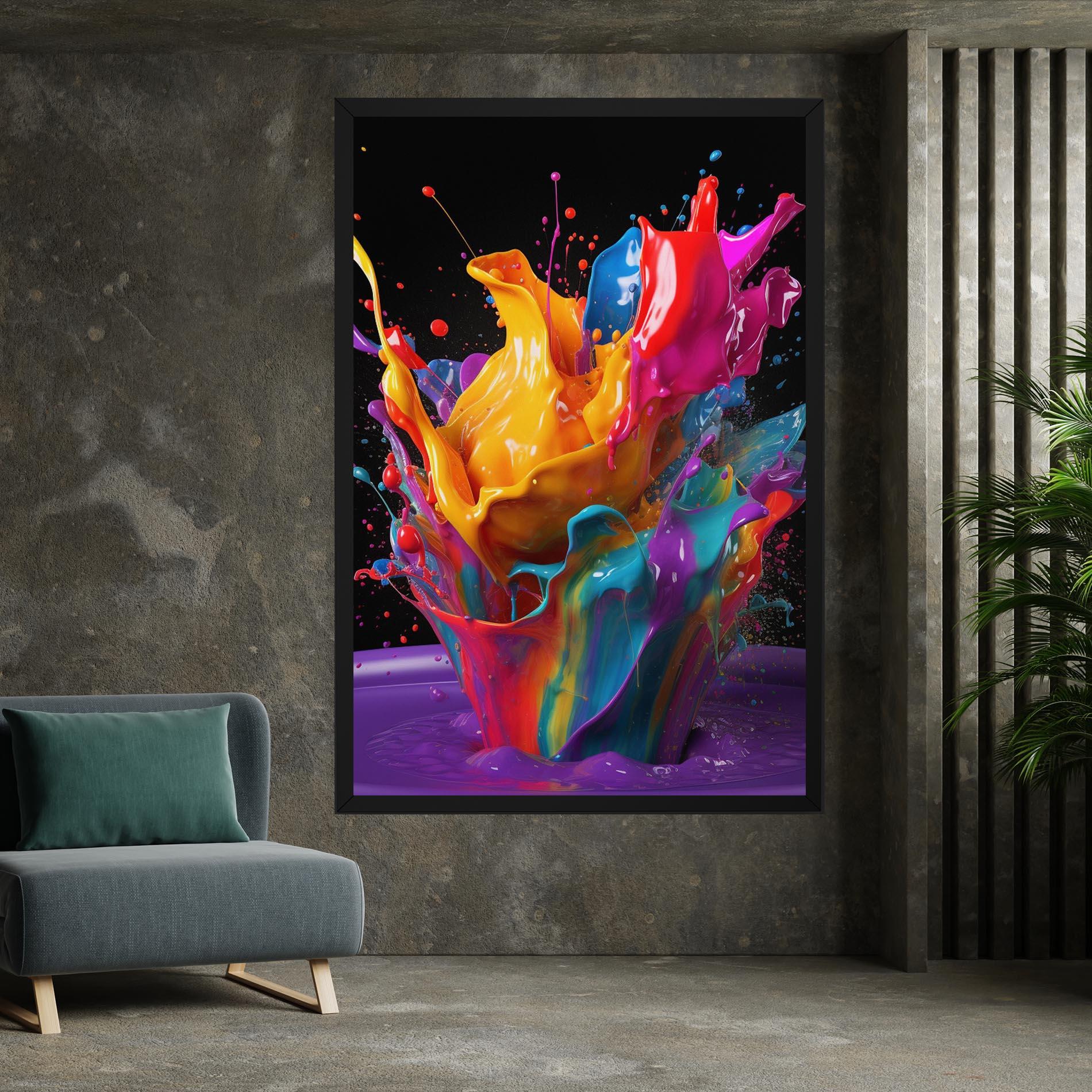 Tablou Canvas Brightly Color Splashing mockup 7