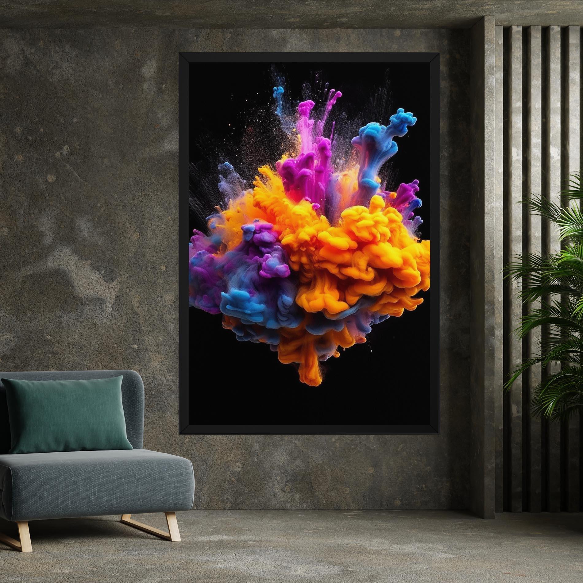 Tablou Canvas Colorful Cloud Liquid mockup 7