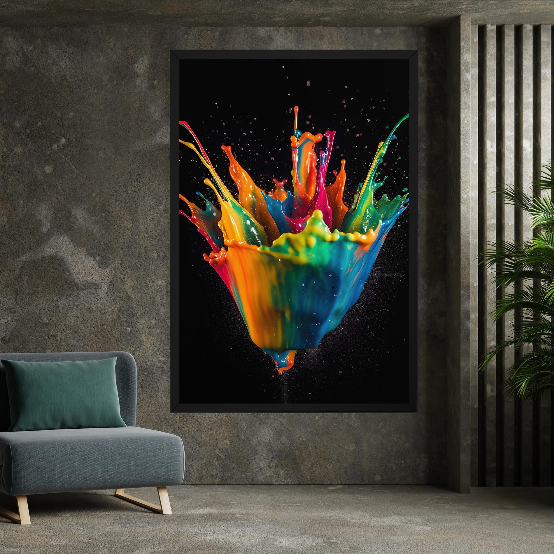 Tablou Canvas Colorful Paint Dropped mockup 7