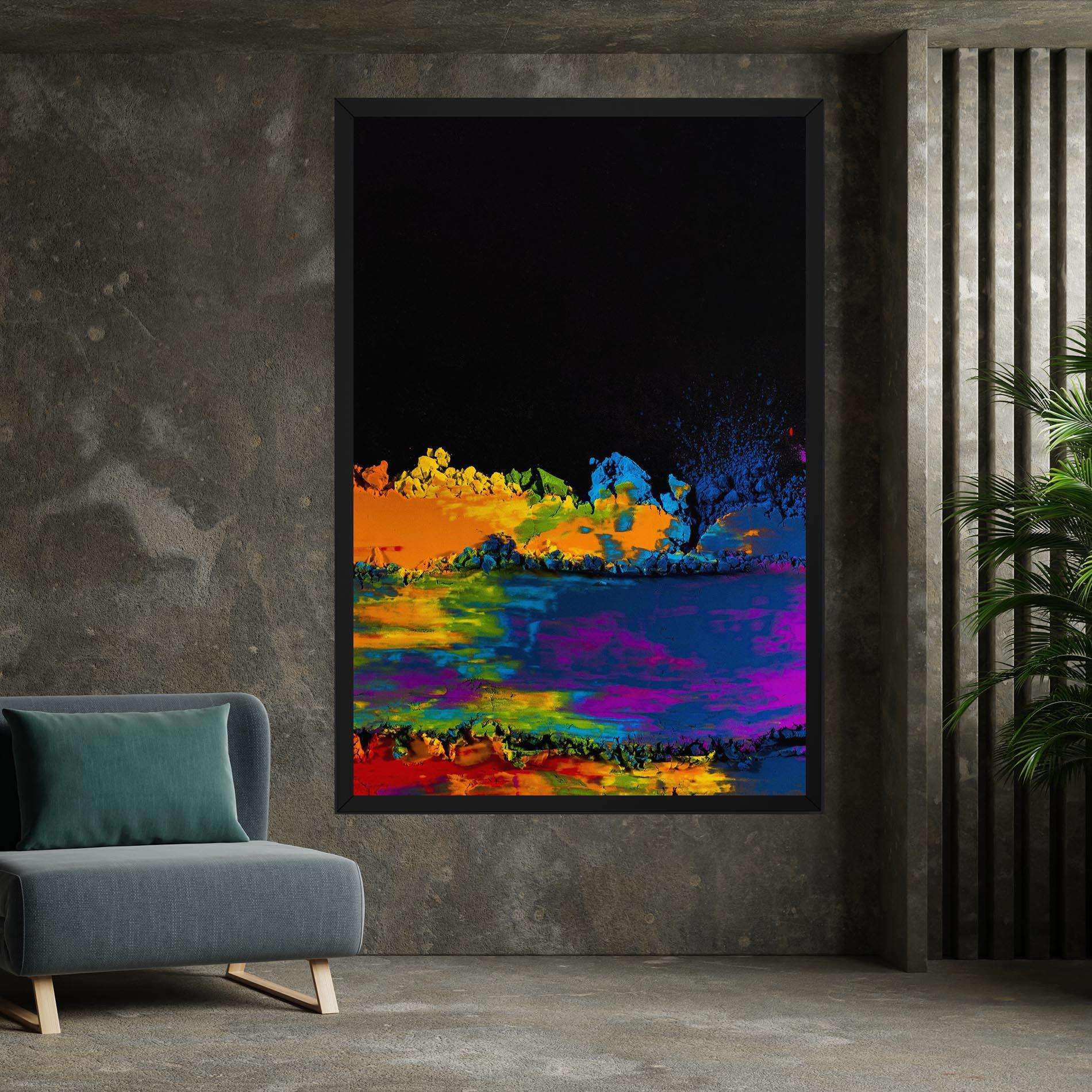 Tablou Canvas Mixed Holi Colors mockup 7