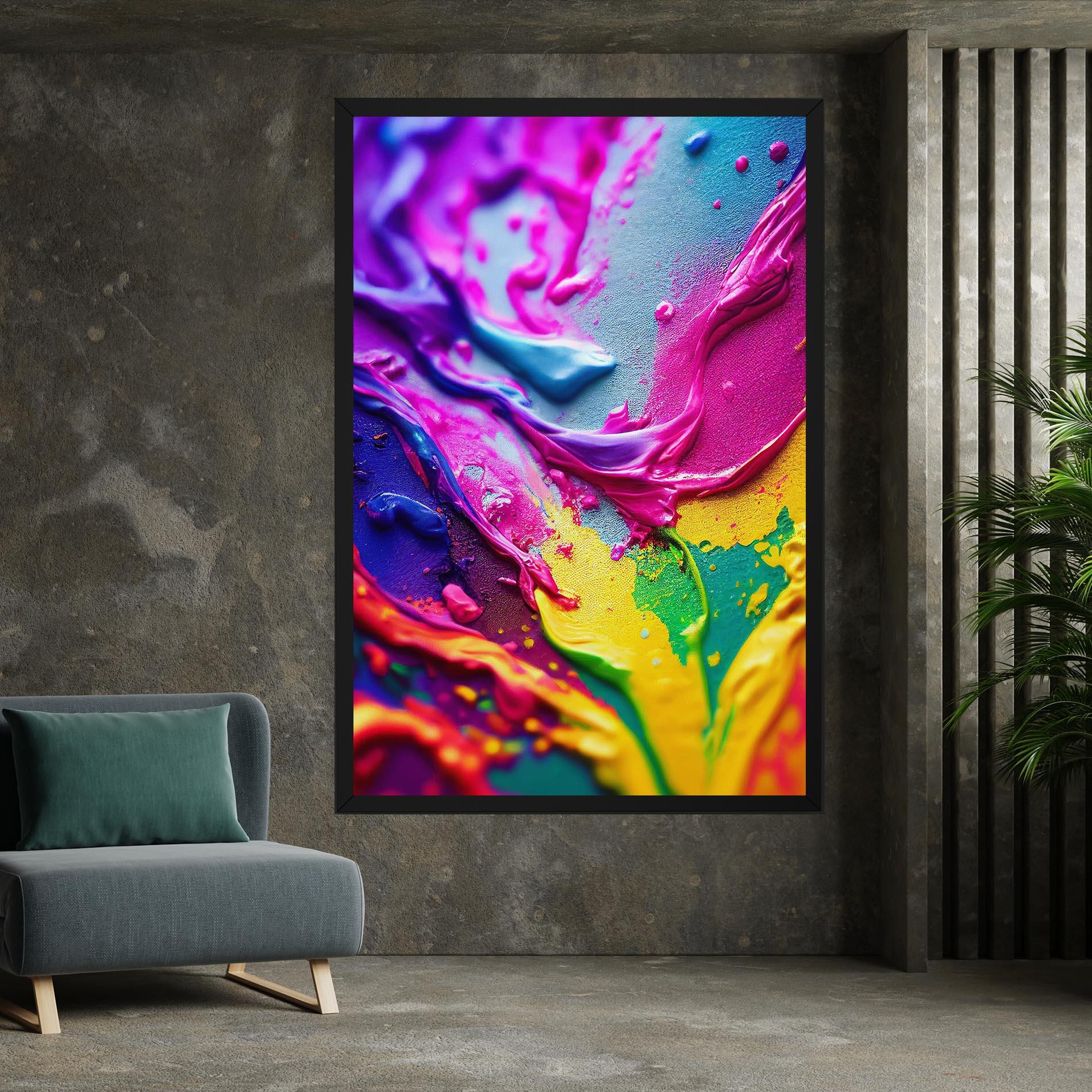 Tablou Canvas Pink Purple Close Up mockup 7