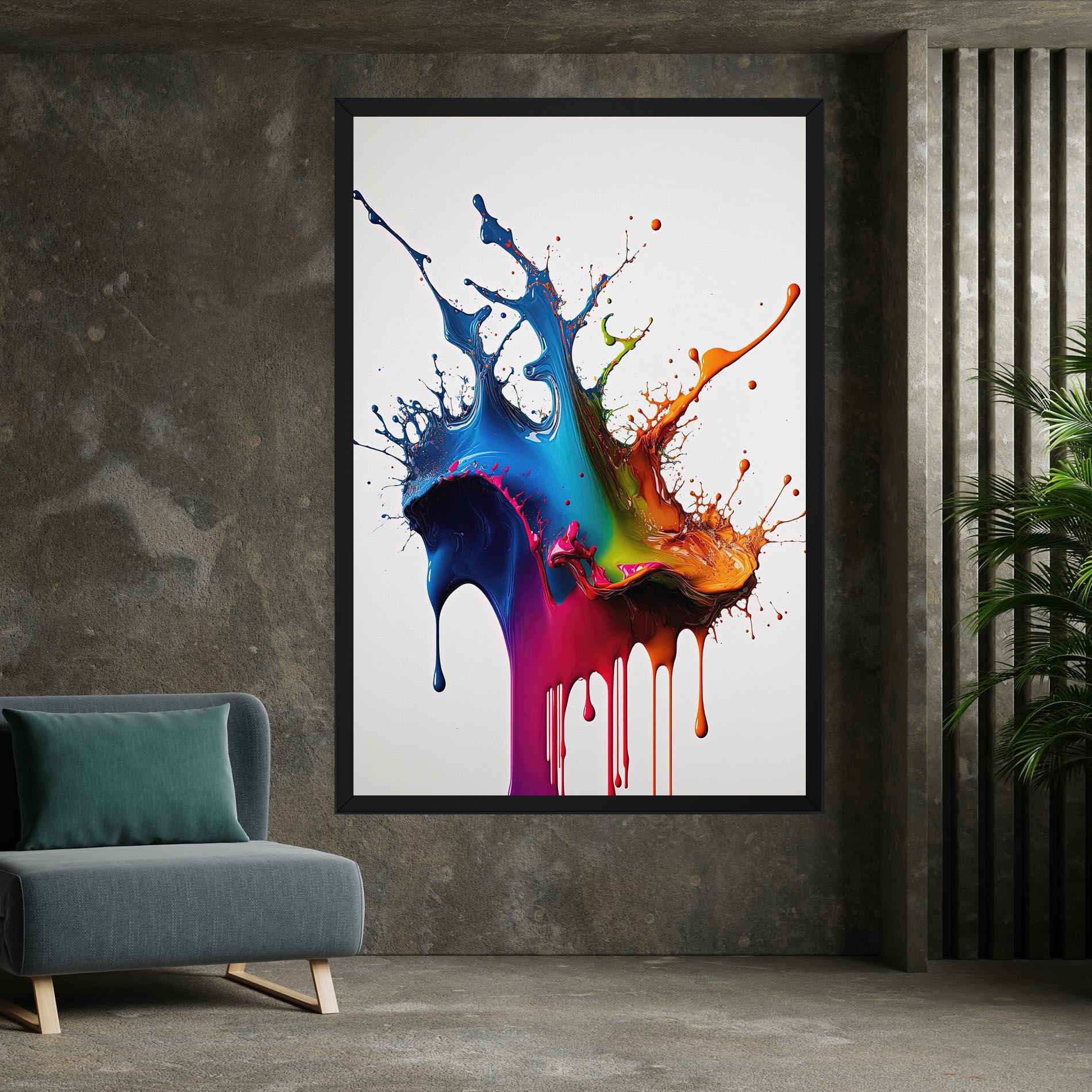 Tablou Canvas Yellow Blue Floating mockup 7