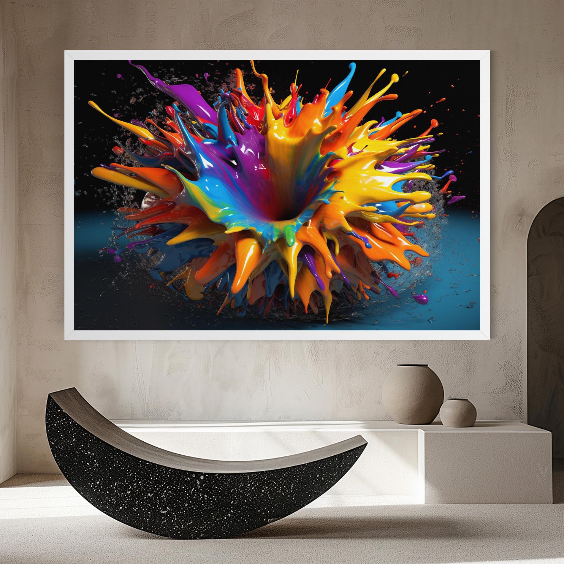 Tablou Canvas 3d Color Splash mockup 8