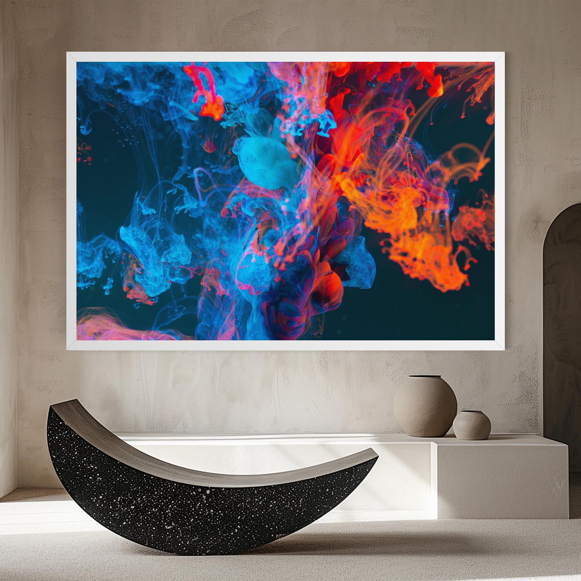 Tablou Canvas Abstract Blue And Red mockup 8