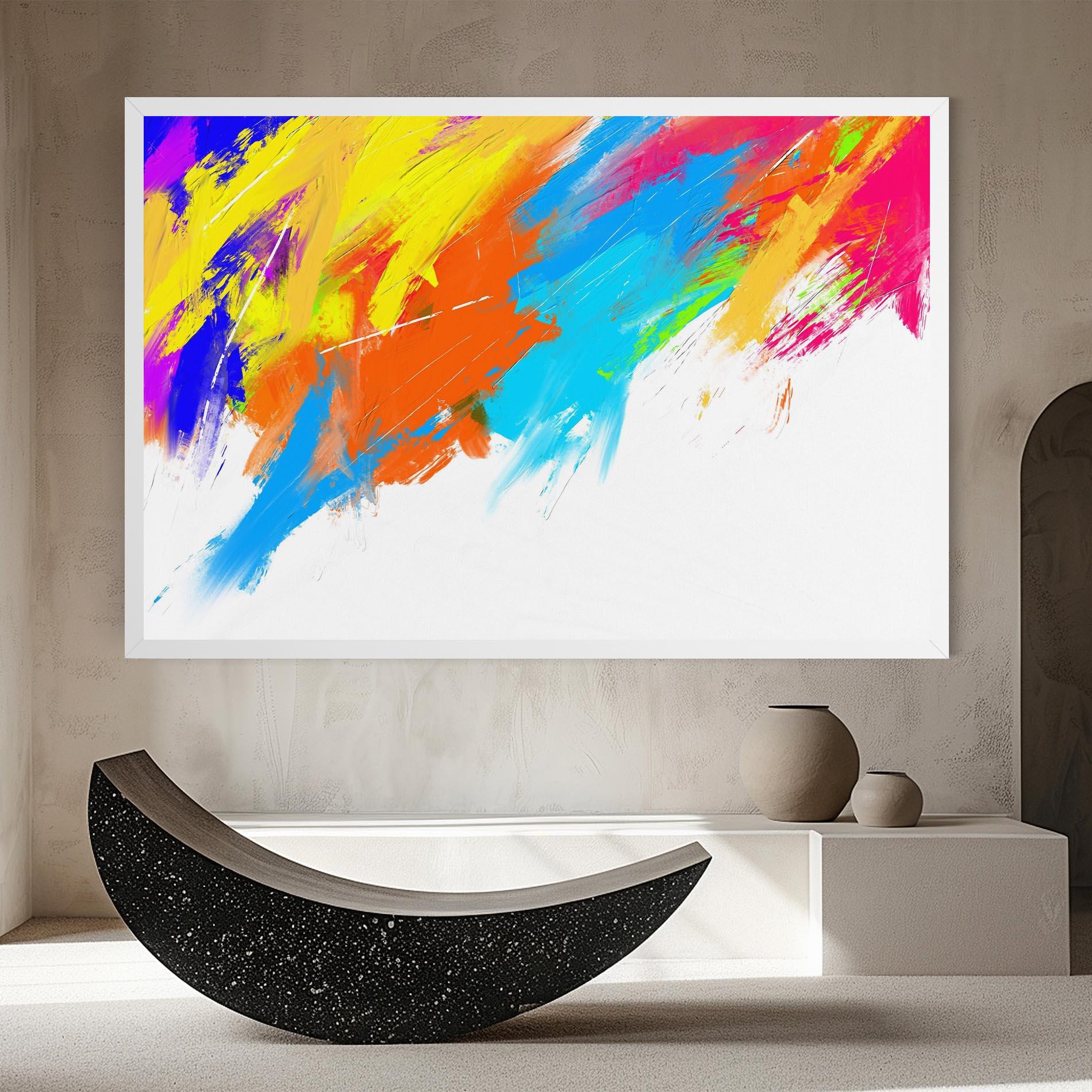 Tablou Canvas Abstract Blue Yellow mockup 8