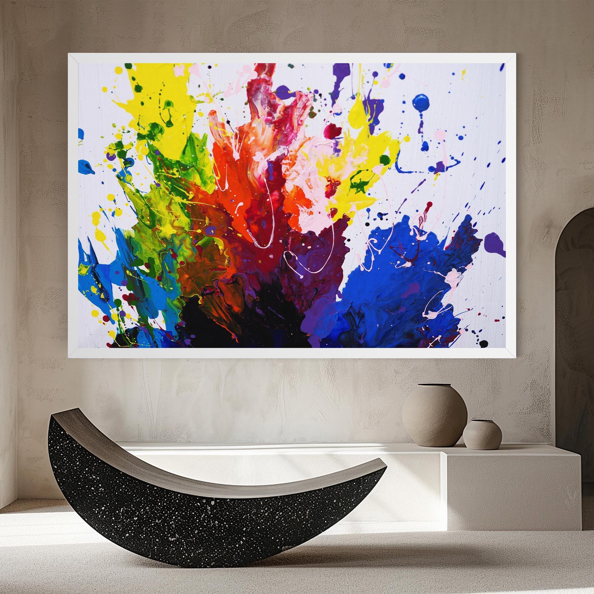 Tablou Canvas Blue Purple Exploding mockup 8