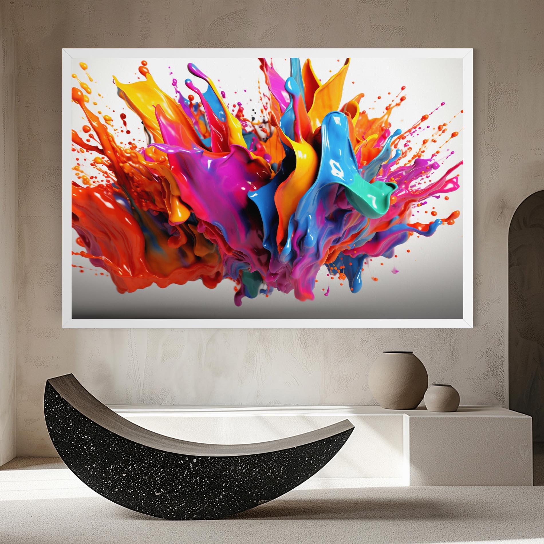 Tablou Canvas Blue Yellow Splash mockup 8