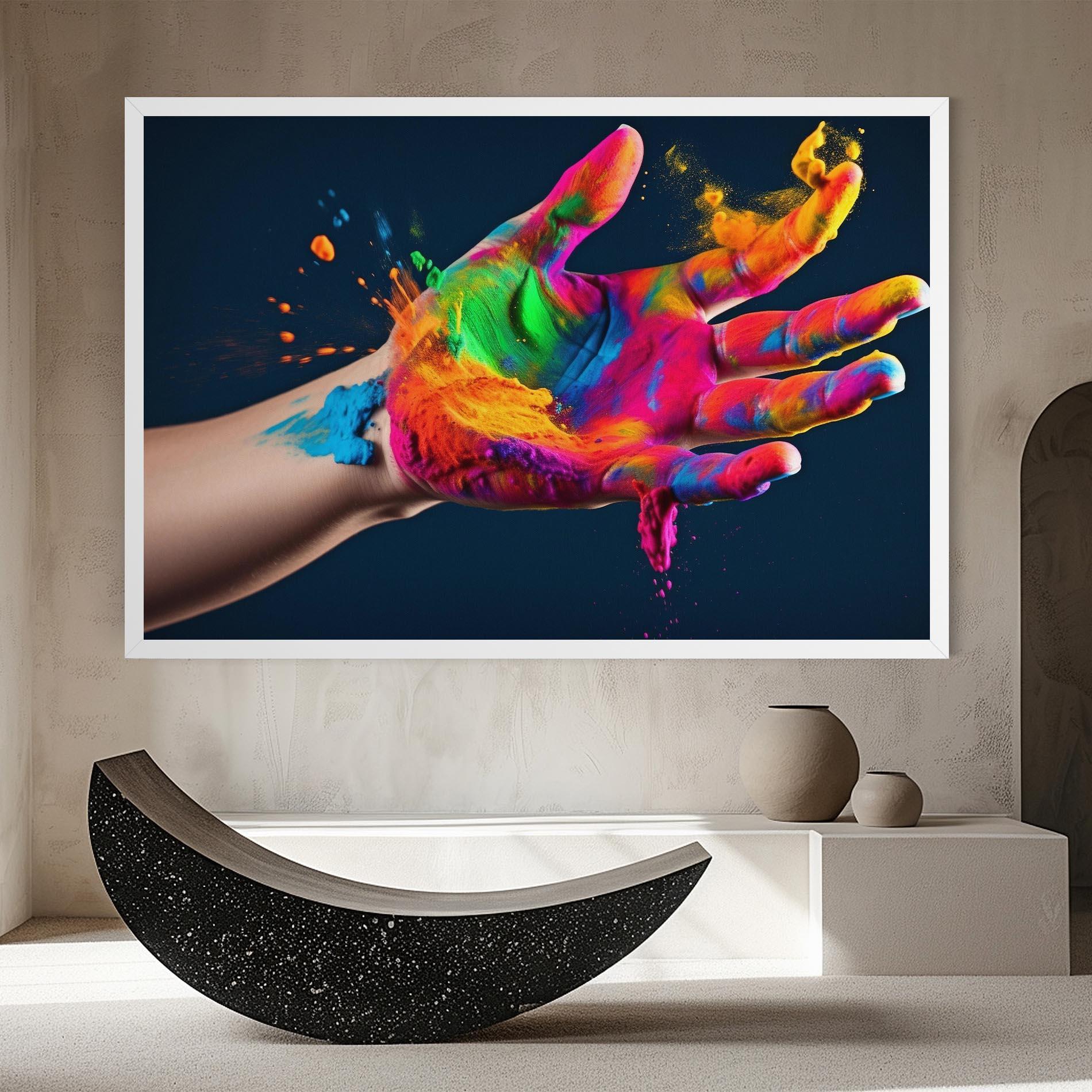 Tablou Canvas Colorful Hand mockup 8