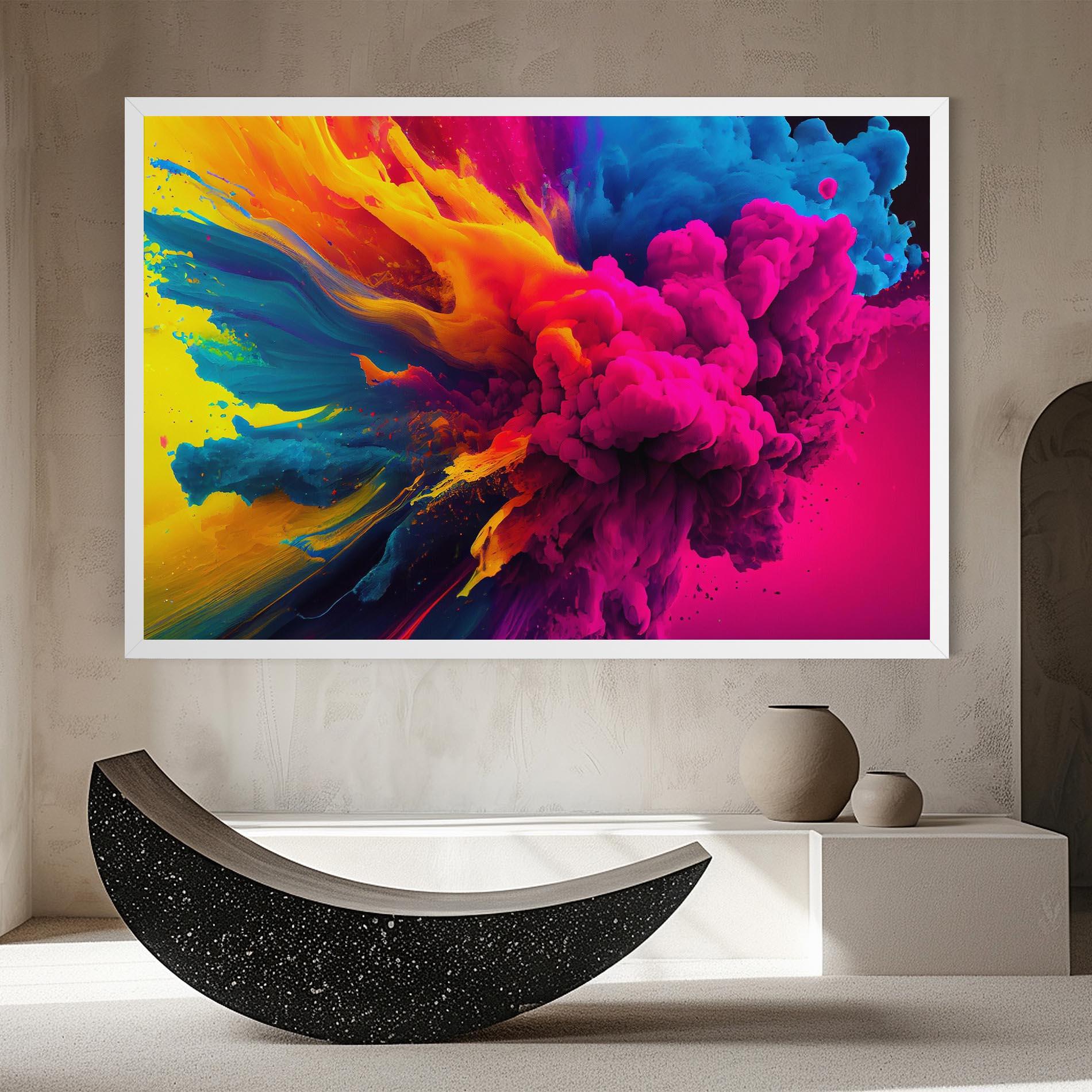 Tablou Canvas Colorful Paint Explosion mockup 8