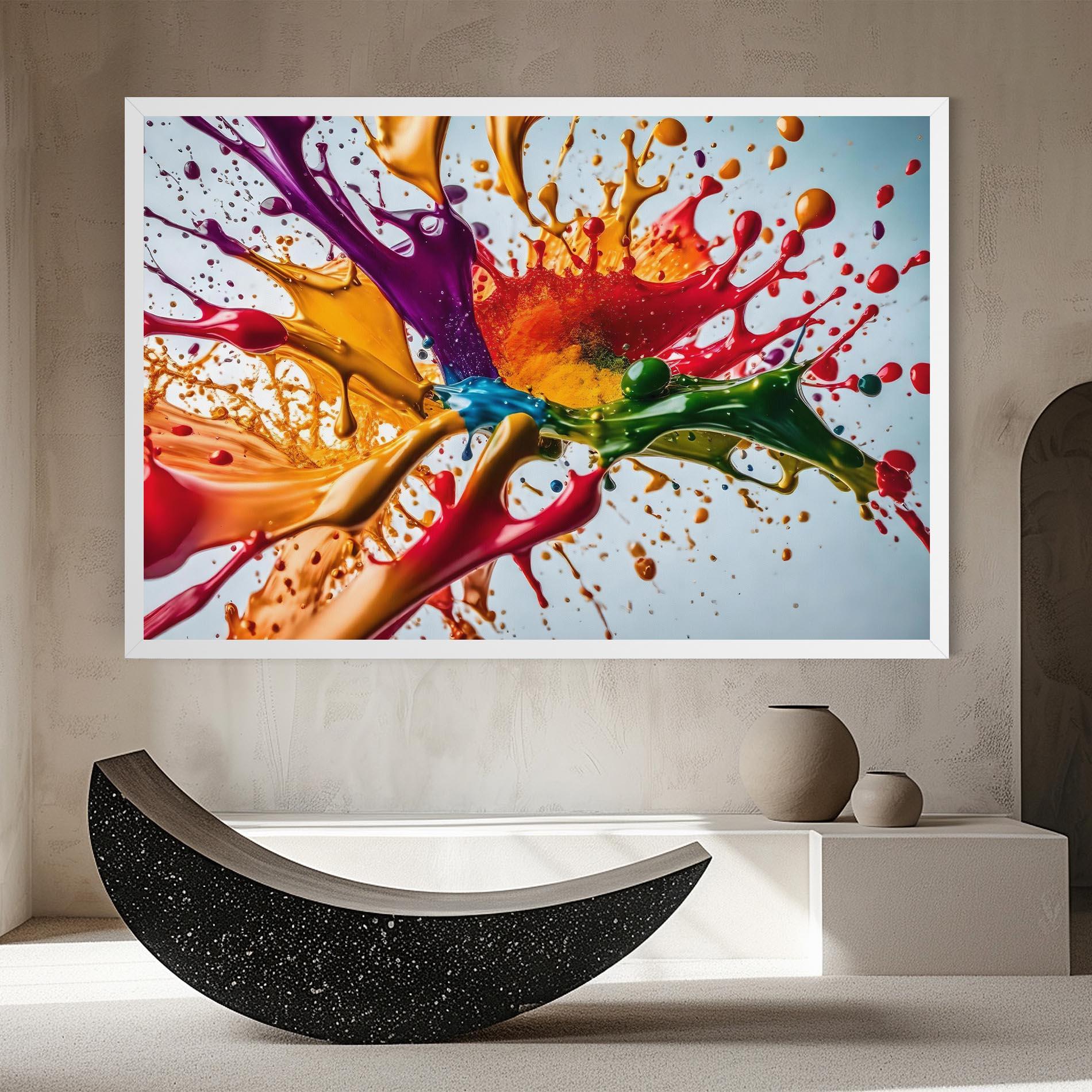 Tablou Canvas Colorful Yellow Rainbow mockup 8