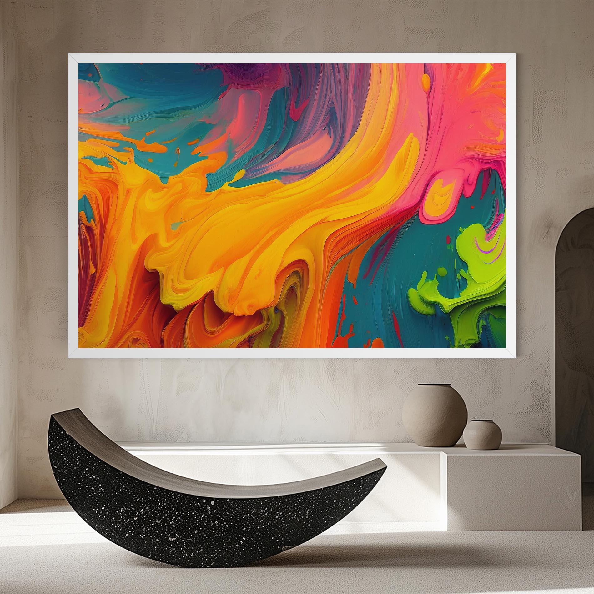 Tablou Canvas Dried Mixed Paint mockup 8