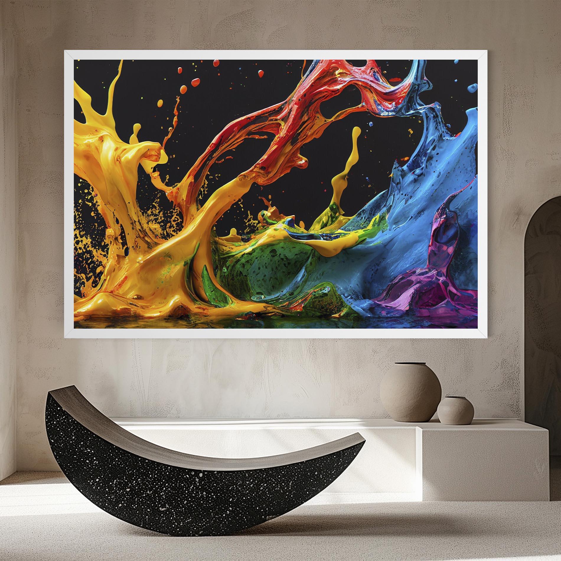 Tablou Canvas Floating Yellow Splay mockup 8