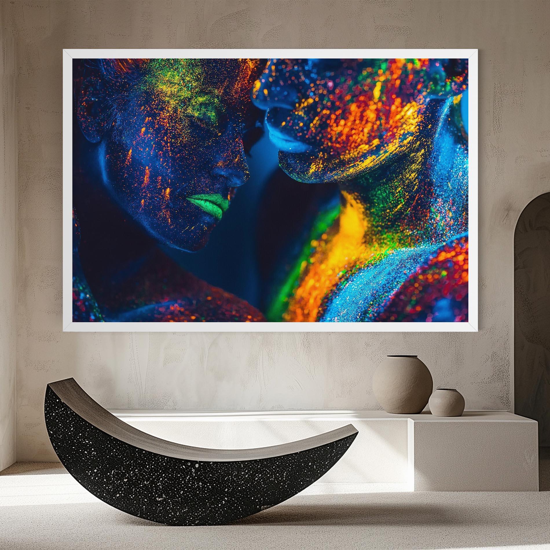 Tablou Canvas Fluorescent Green Lips mockup 8