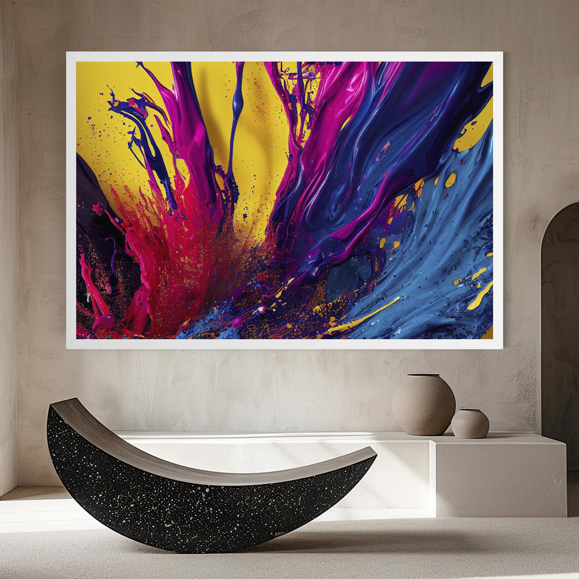 Tablou Canvas Purple And Blue Splash mockup 8