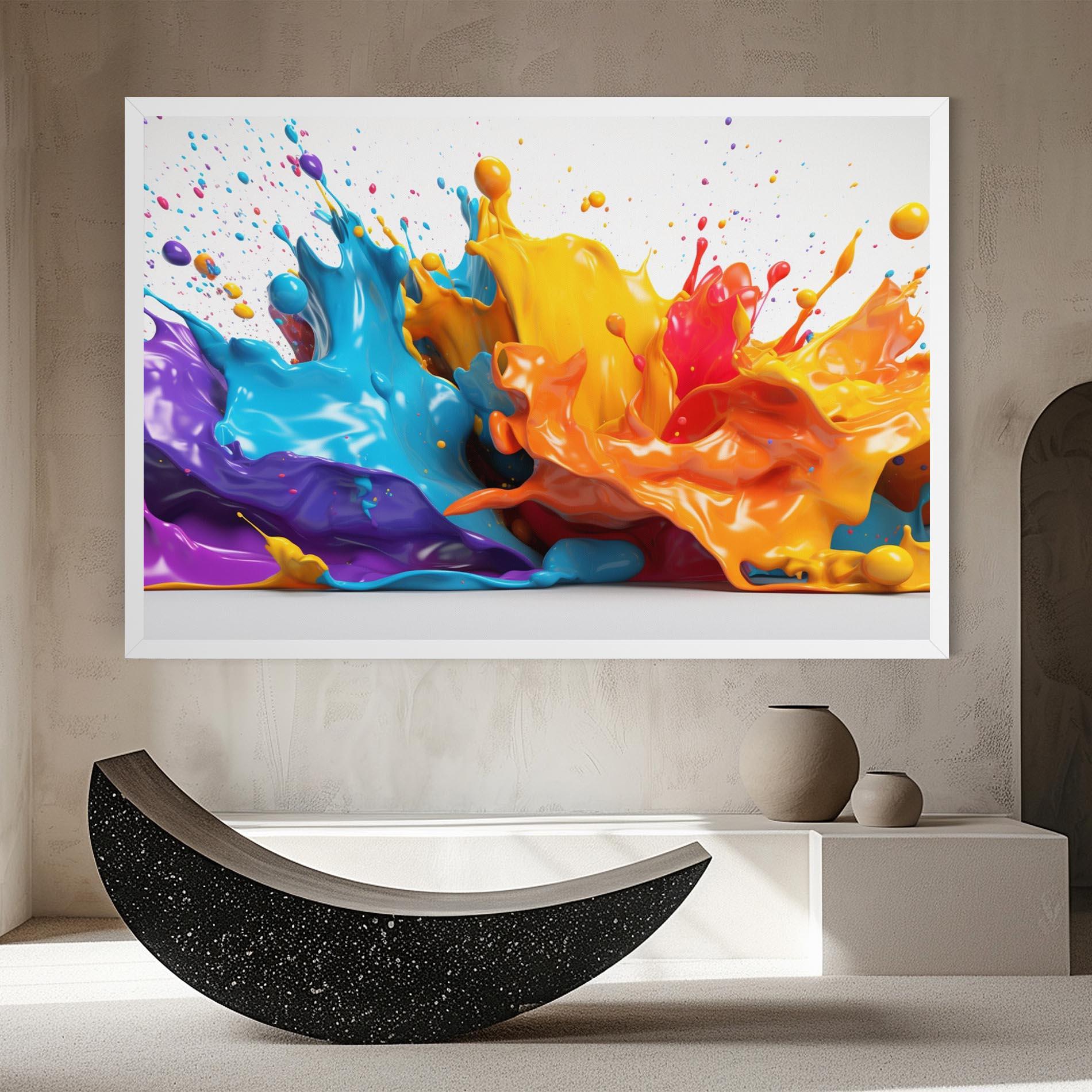 Tablou Canvas Yellow Blue Splash mockup 8