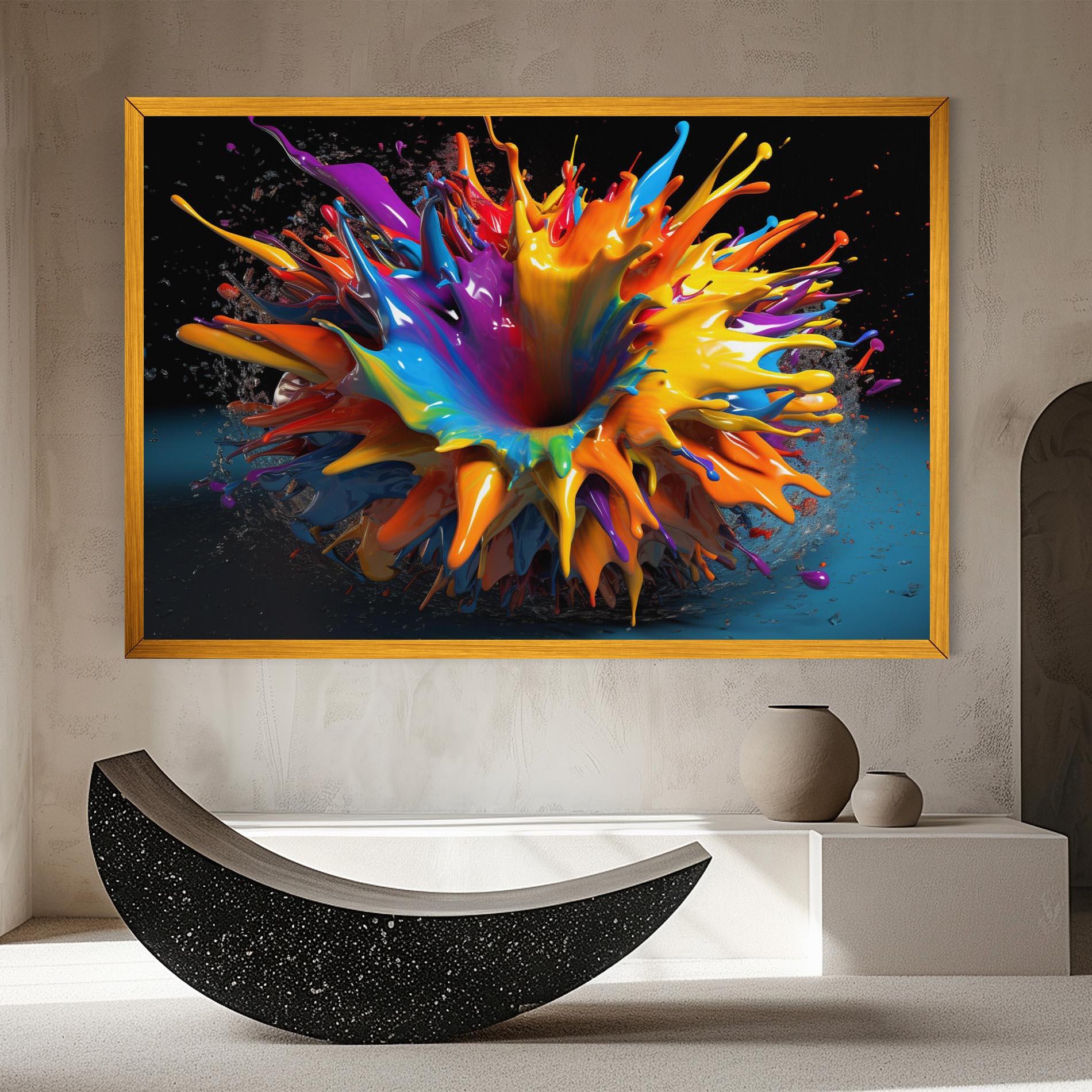 Tablou Canvas 3d Color Splash mockup 8