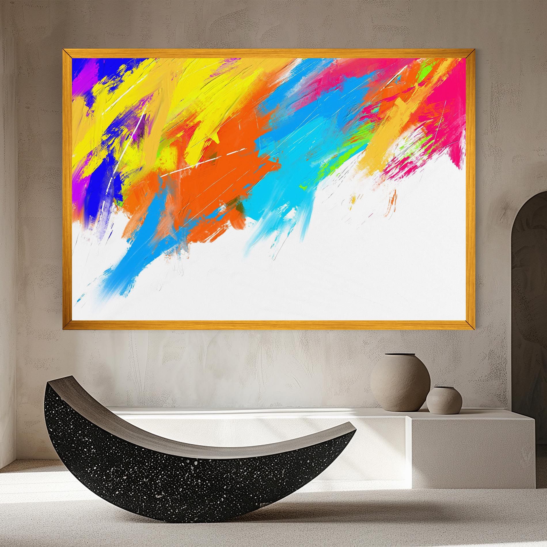 Abstract Blue Yellow mockup 8