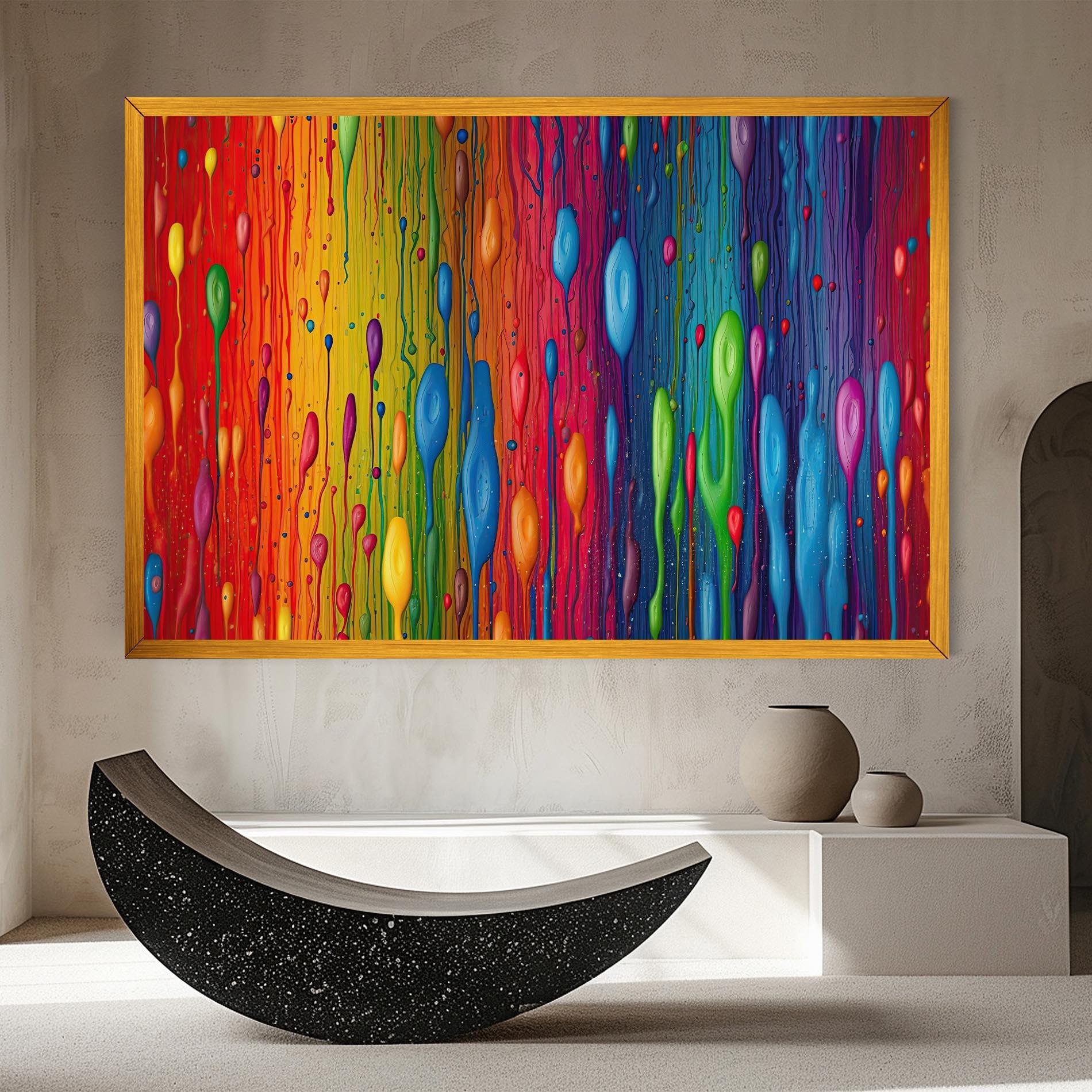 Tablou Canvas Abstract Rainbow Pattern mockup 8