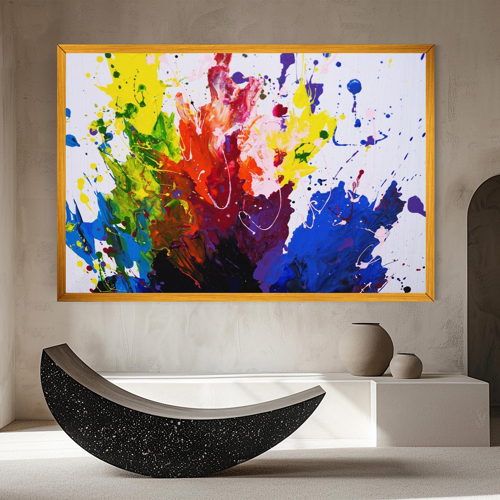 Tablou Canvas Blue Purple Exploding mockup 8