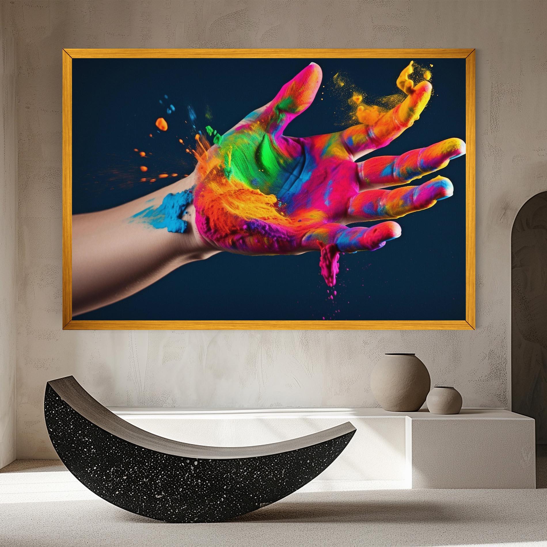Tablou Canvas Colorful Hand mockup 8