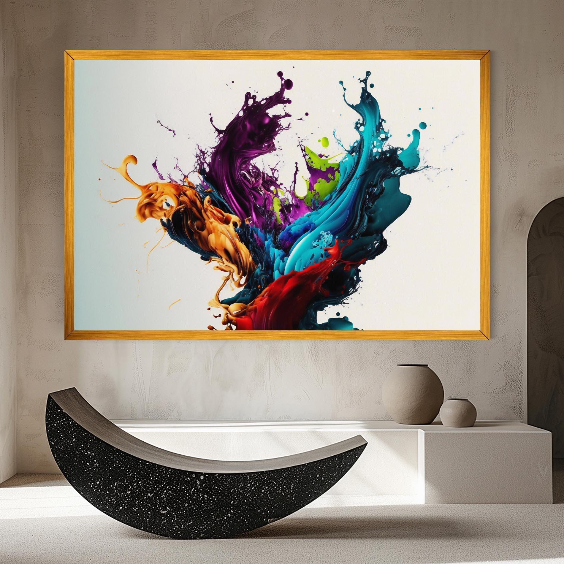 Tablou Canvas Dark Purple Splash mockup 8