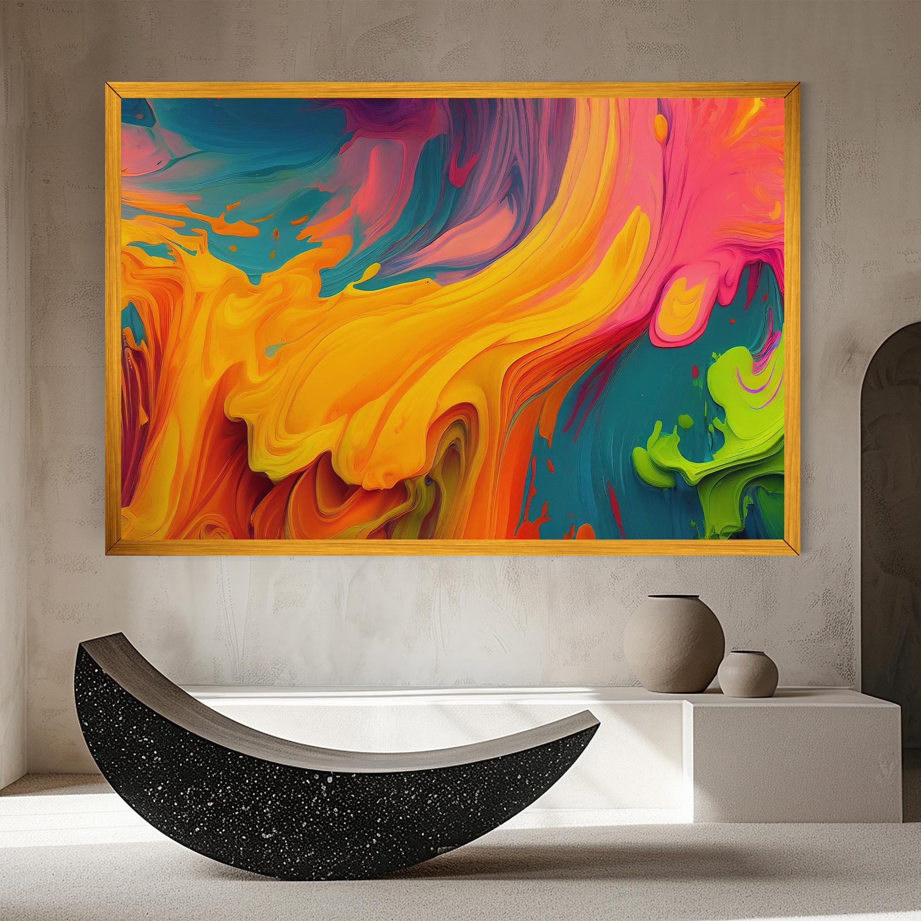 Tablou Canvas Dried Mixed Paint mockup 8