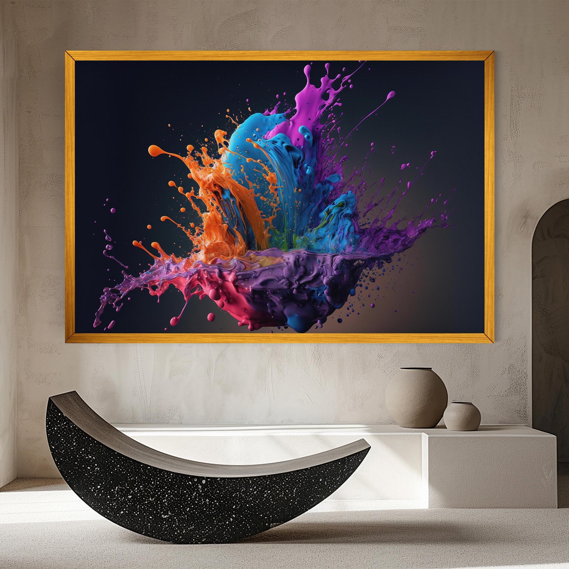 Tablou Canvas Orange Paint Splash mockup 8