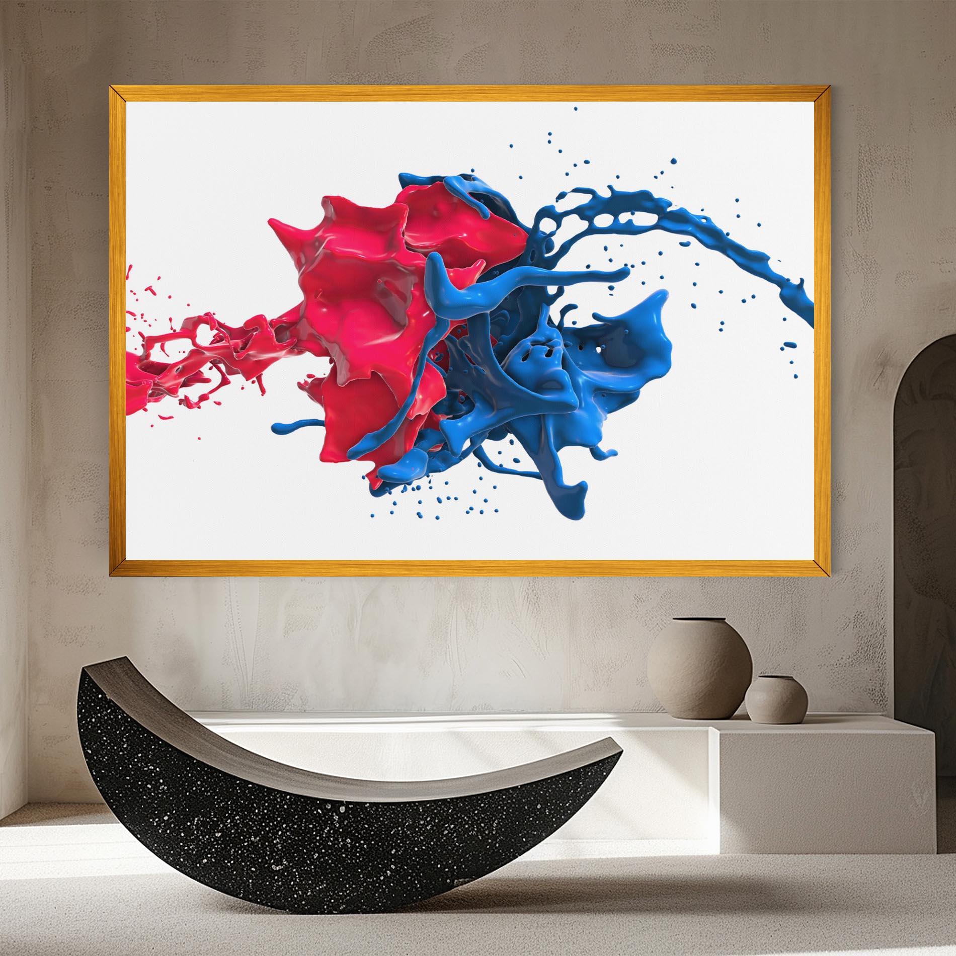 Tablou Canvas Pink And Blue Splash mockup 8