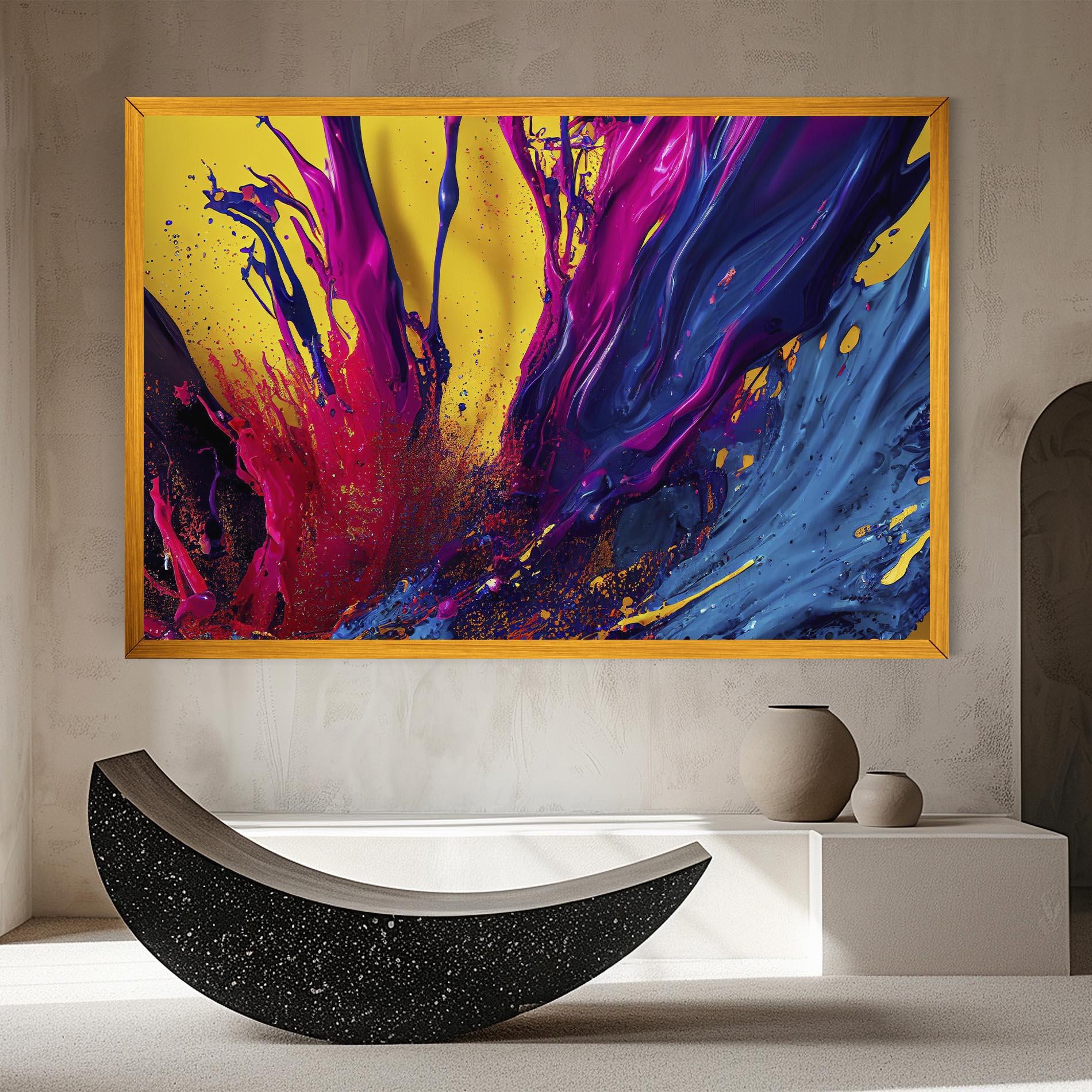 Tablou Canvas Purple And Blue Splash mockup 8