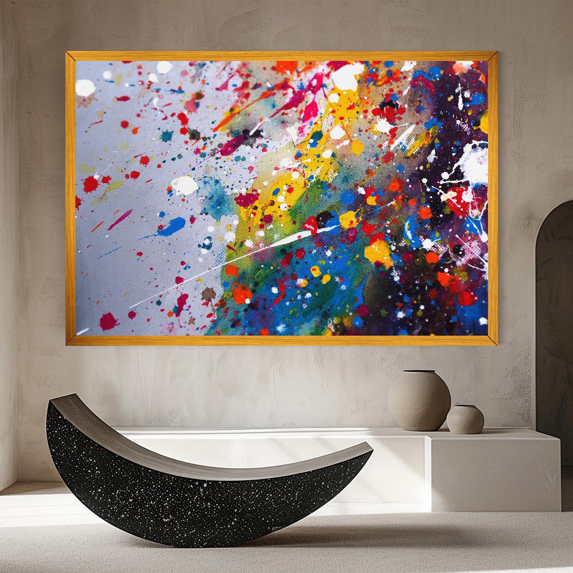 Tablou Canvas Watercolor Drops mockup 8