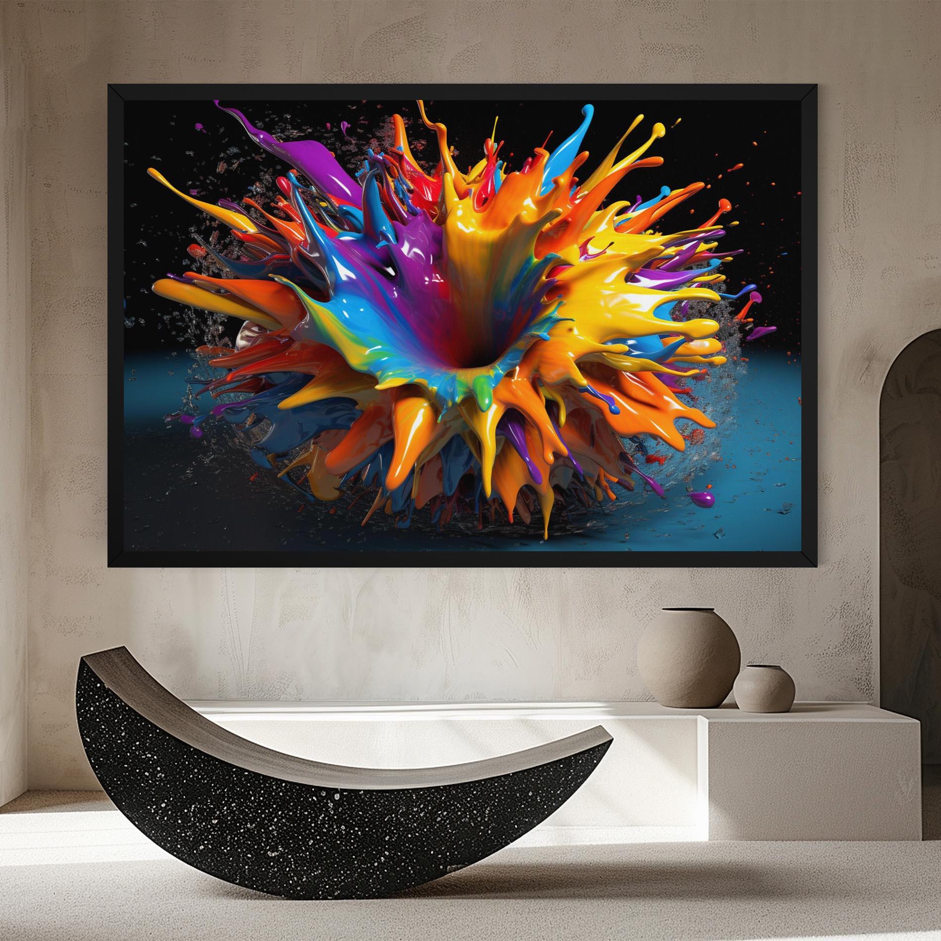 Tablou Canvas 3d Color Splash mockup 8