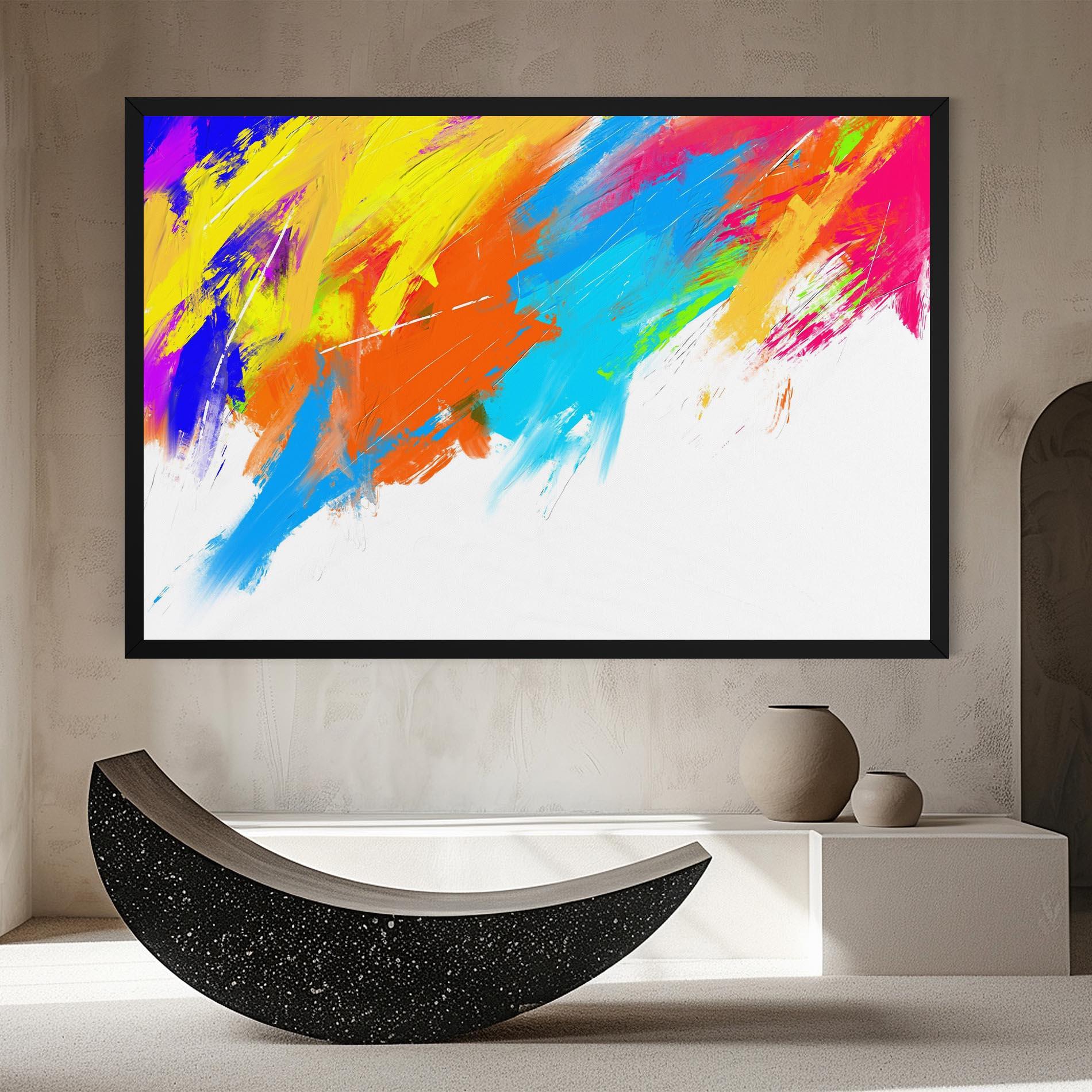 Tablou Canvas Abstract Blue Yellow mockup 8