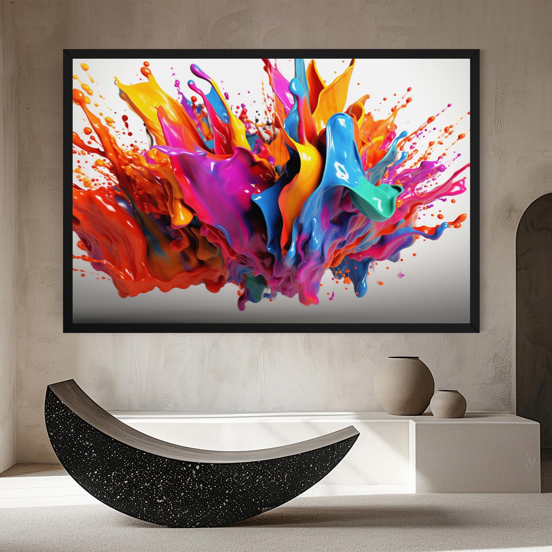 Tablou Canvas Blue Yellow Splash mockup 8