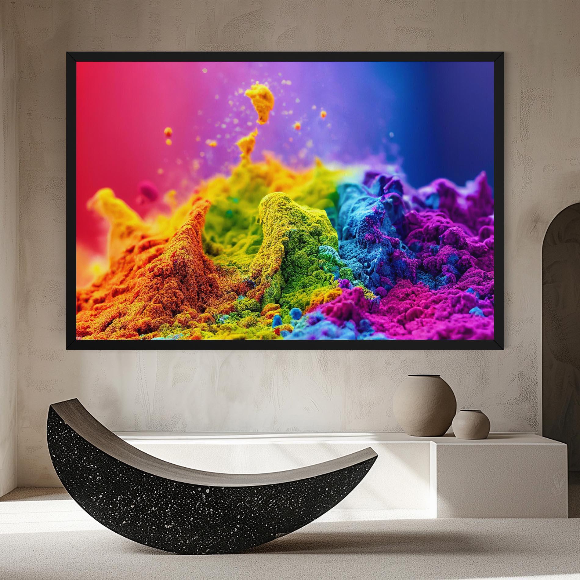 Tablou Canvas Color Powder Explosion mockup 8