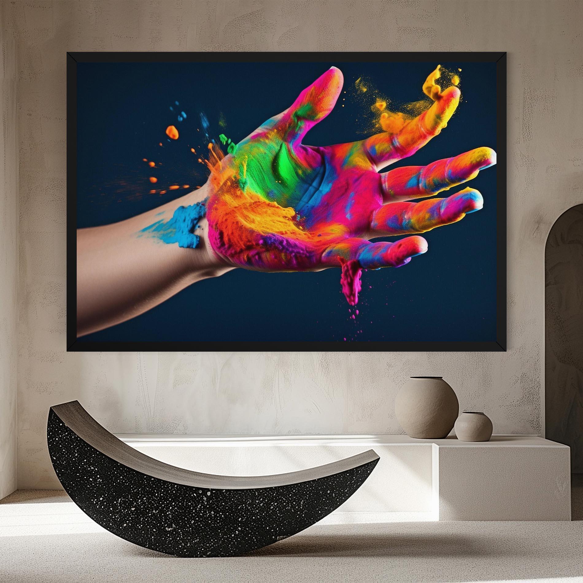 Tablou Canvas Colorful Hand mockup 8