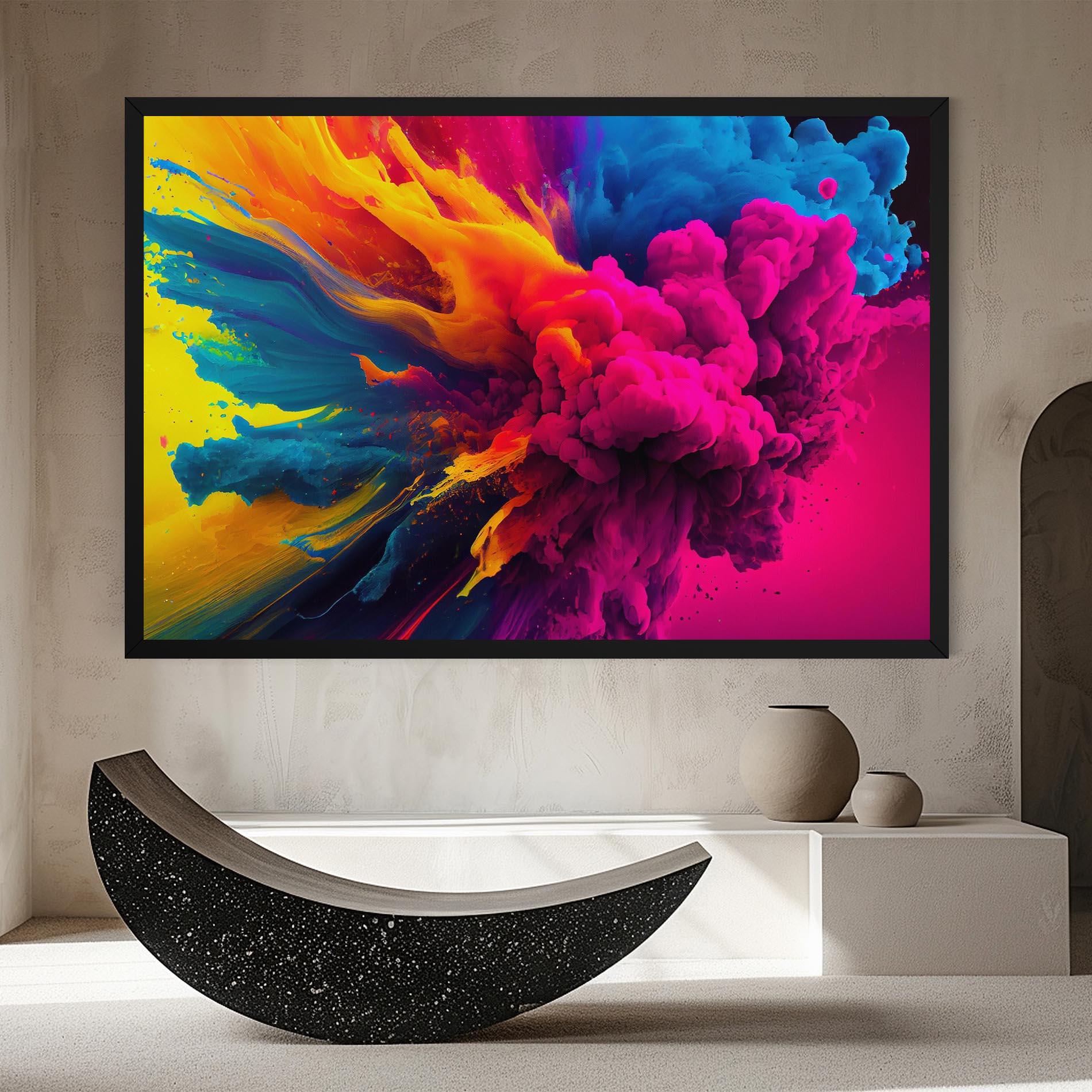 Tablou Canvas Colorful Paint Explosion mockup 8